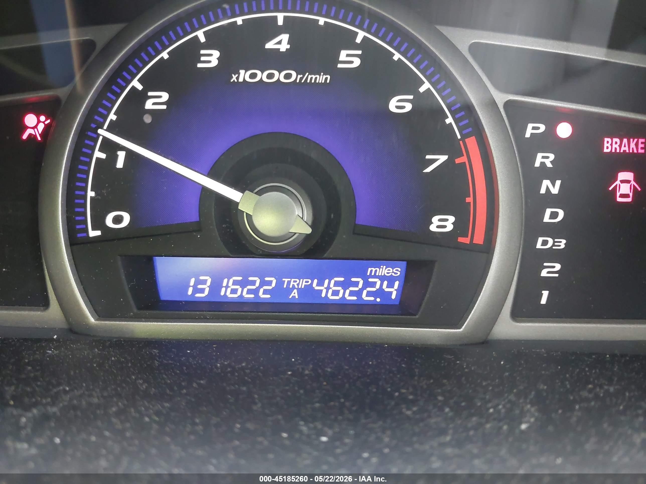 2008 Honda Civic Lx Синий vin: 1HGFA165X8L032160