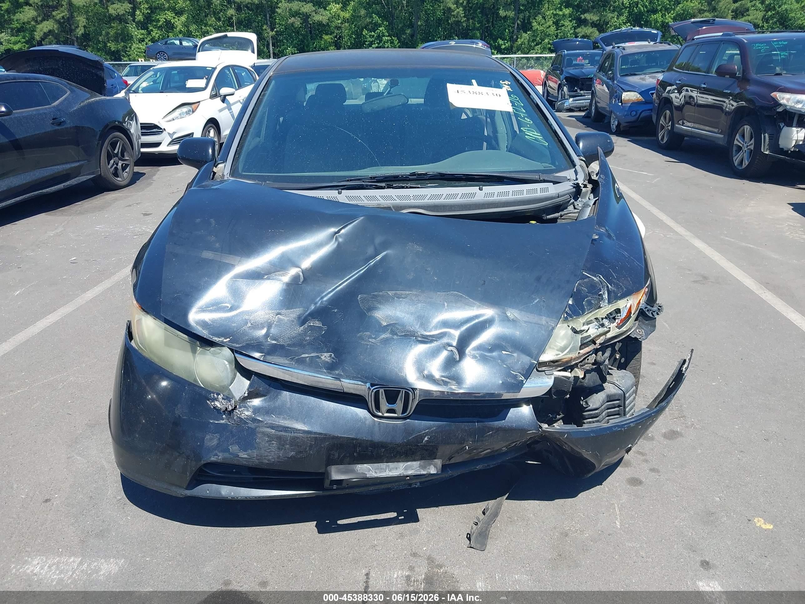 2008 Honda Civic Lx Black vin: 1HGFA165X8L035401