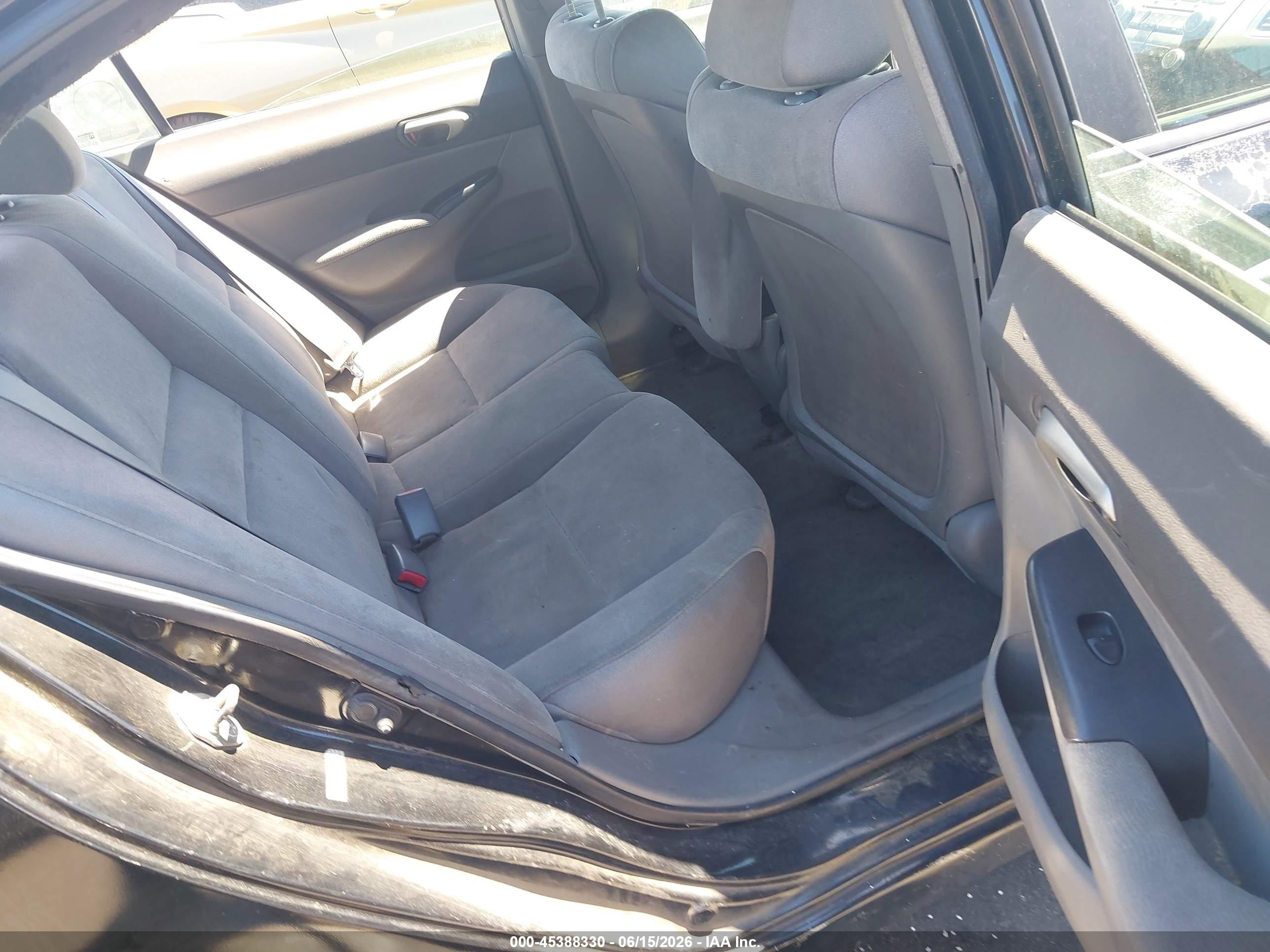 2008 Honda Civic Lx Black vin: 1HGFA165X8L035401