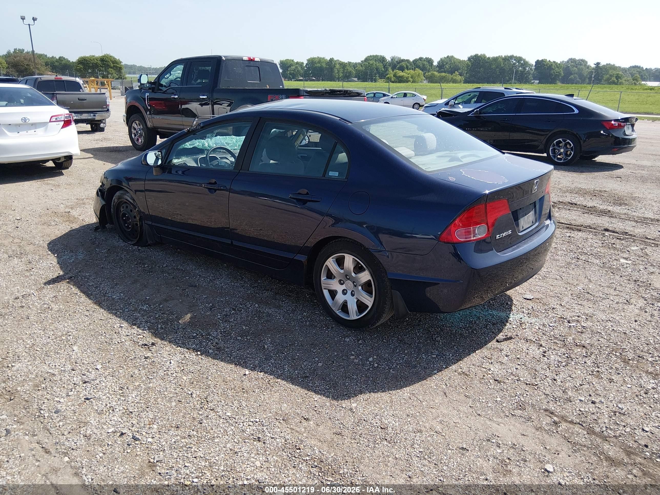 2008 Honda Civic Lx Dark Blue vin: 1HGFA165X8L060010