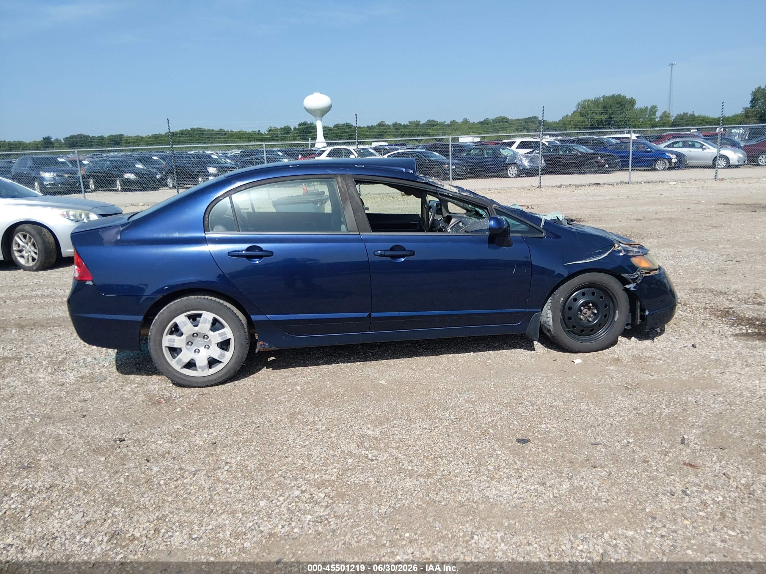2008 Honda Civic Lx Dark Blue vin: 1HGFA165X8L060010