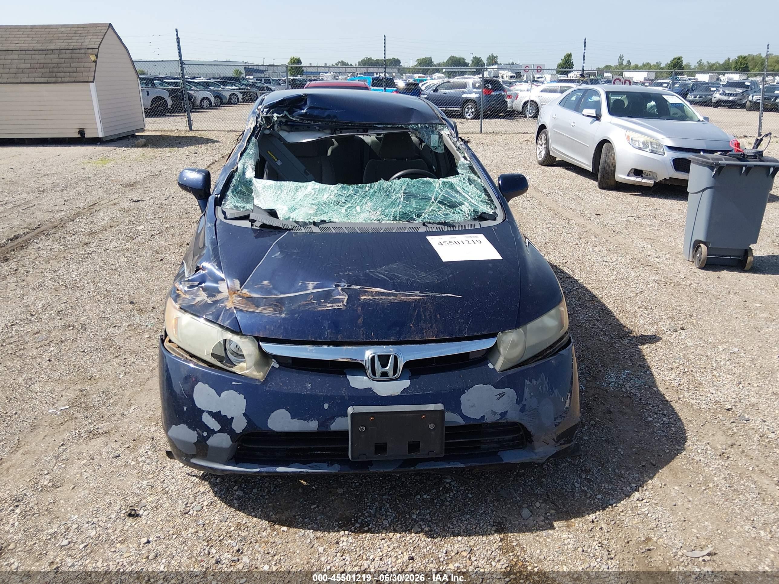 2008 Honda Civic Lx Dark Blue vin: 1HGFA165X8L060010
