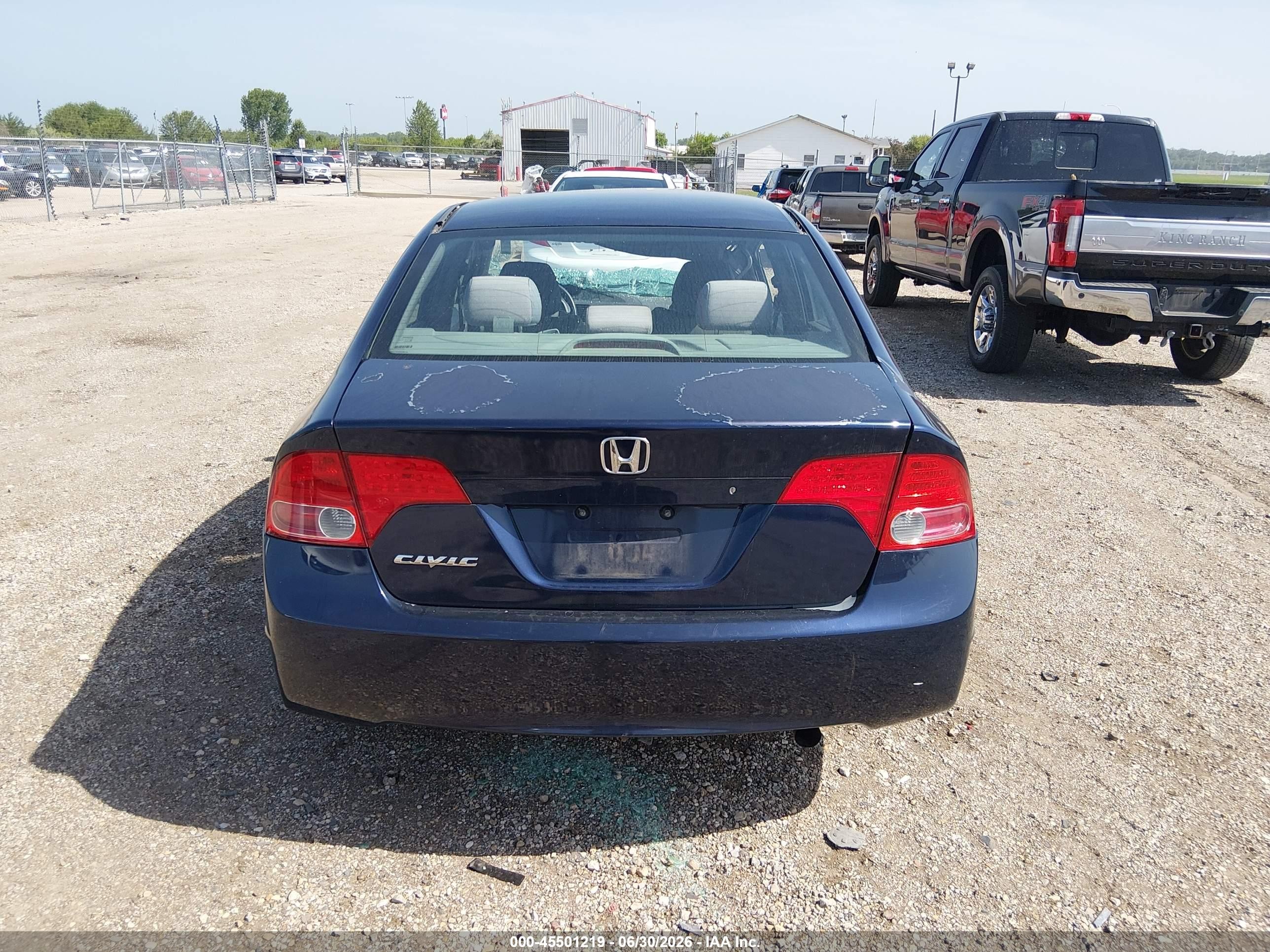 2008 Honda Civic Lx Dark Blue vin: 1HGFA165X8L060010