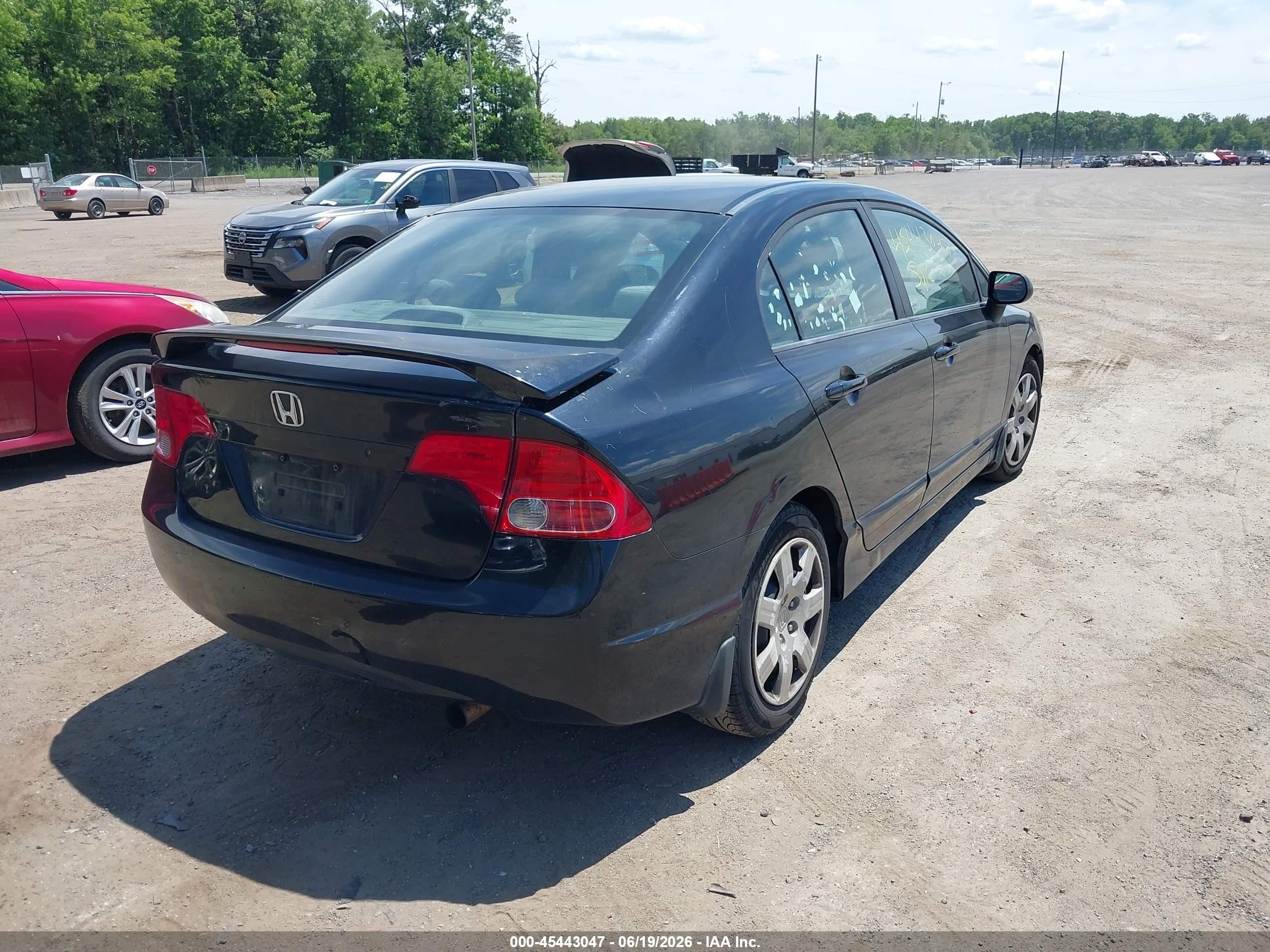 2008 Honda Civic Lx Blue vin: 1HGFA165X8L061660