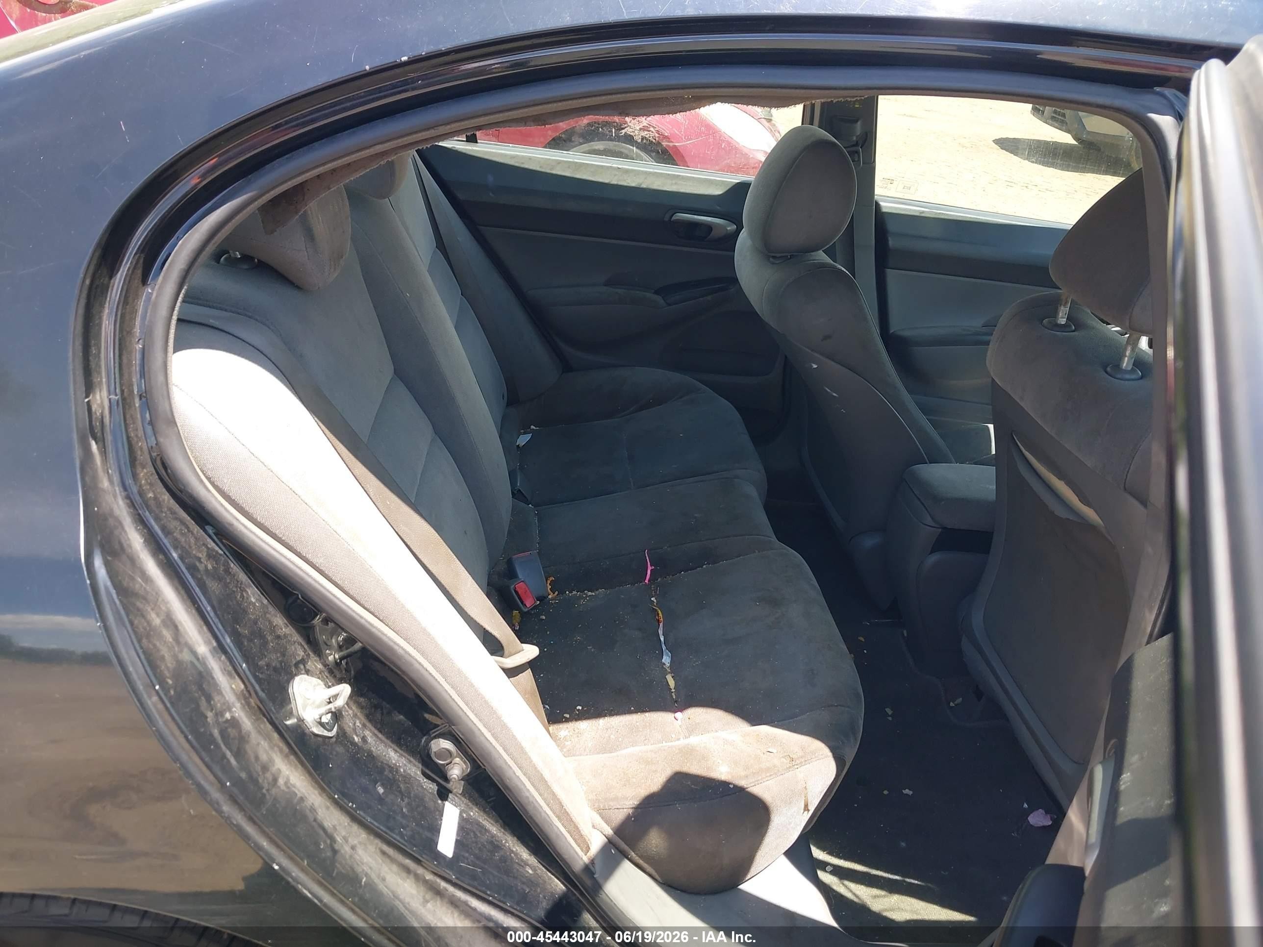 2008 Honda Civic Lx Blue vin: 1HGFA165X8L061660