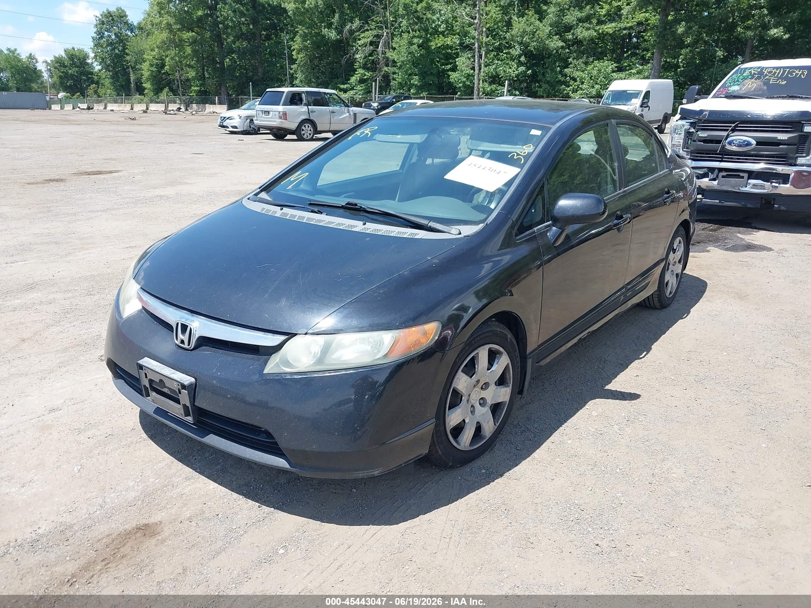 2008 Honda Civic Lx Blue vin: 1HGFA165X8L061660