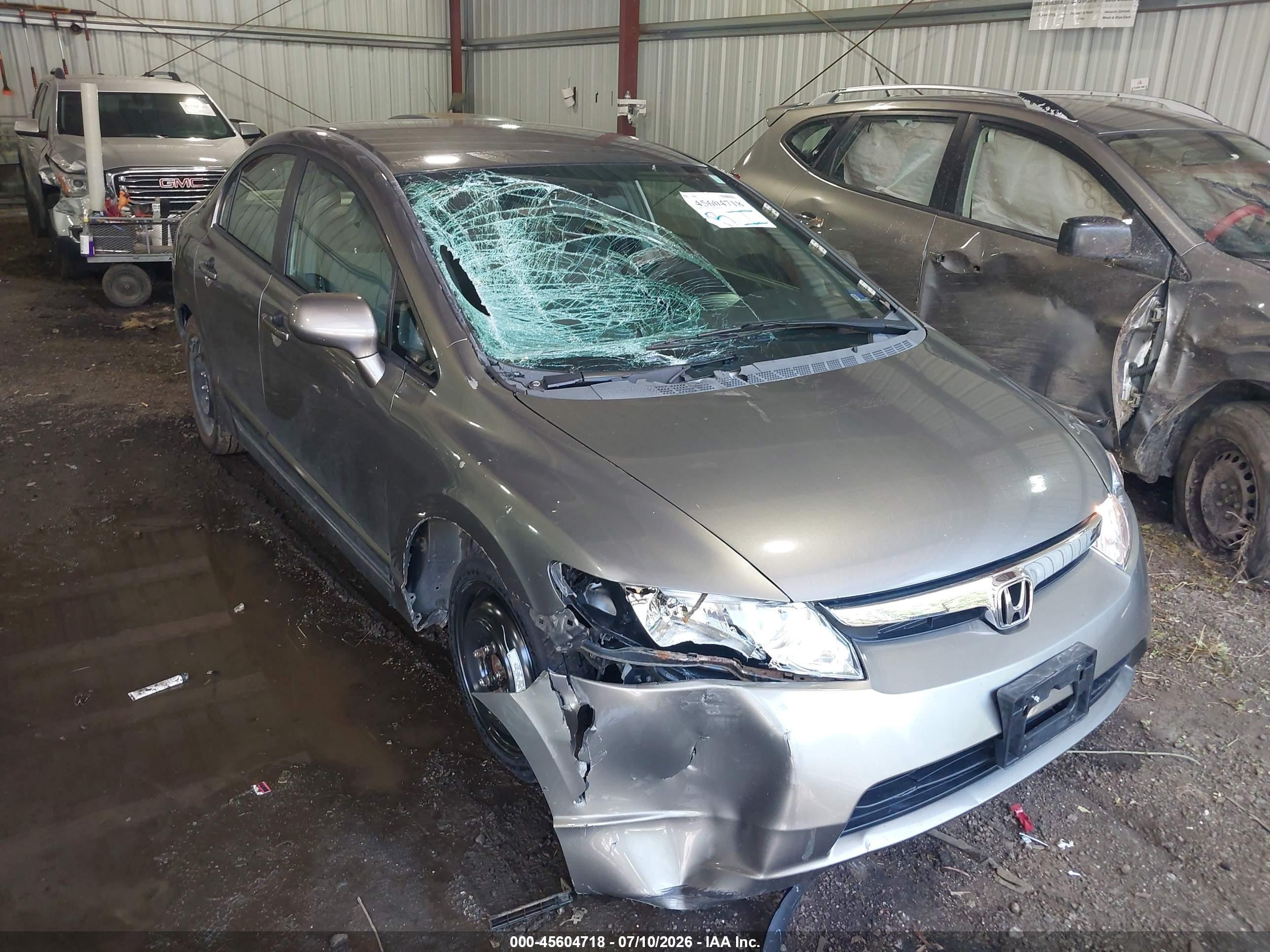 2008 Honda Civic Lx Серый vin: 1HGFA165X8L062517