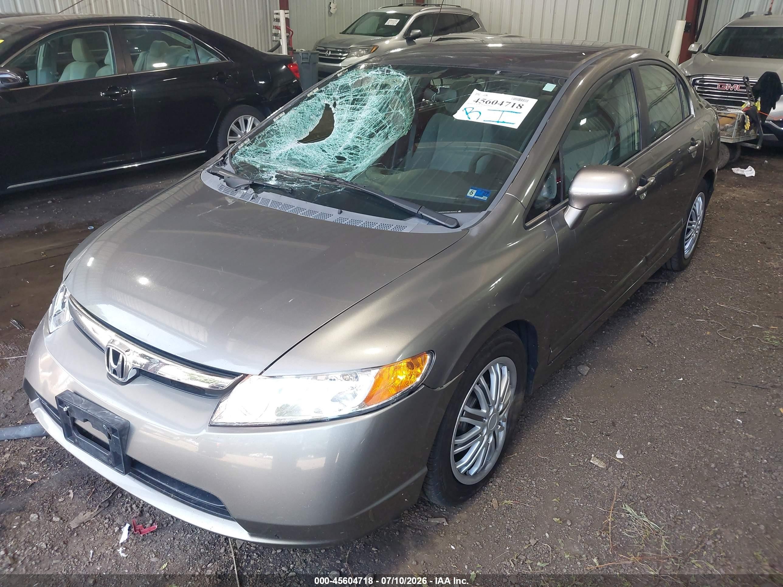 2008 Honda Civic Lx Серый vin: 1HGFA165X8L062517