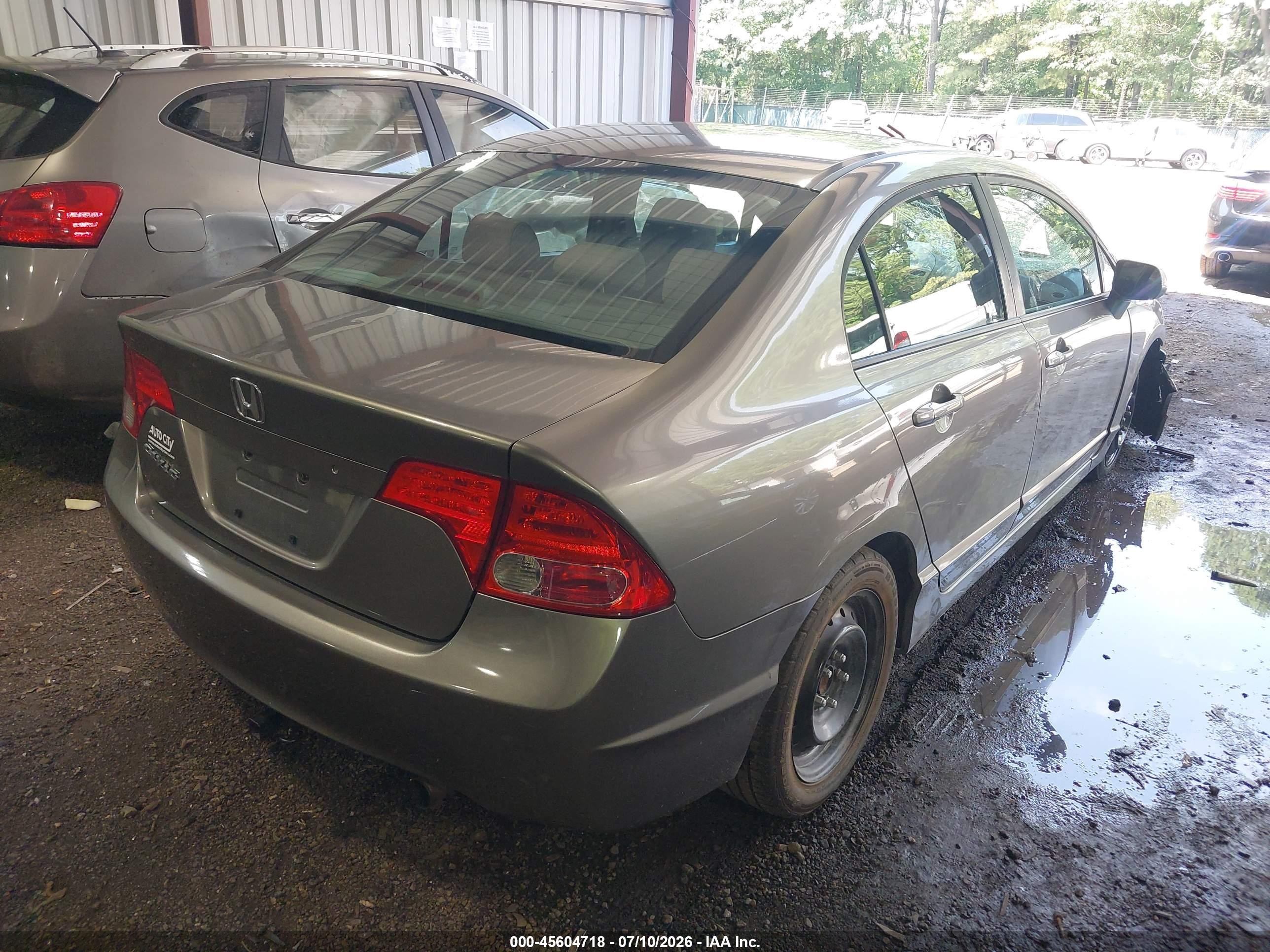 2008 Honda Civic Lx Серый vin: 1HGFA165X8L062517