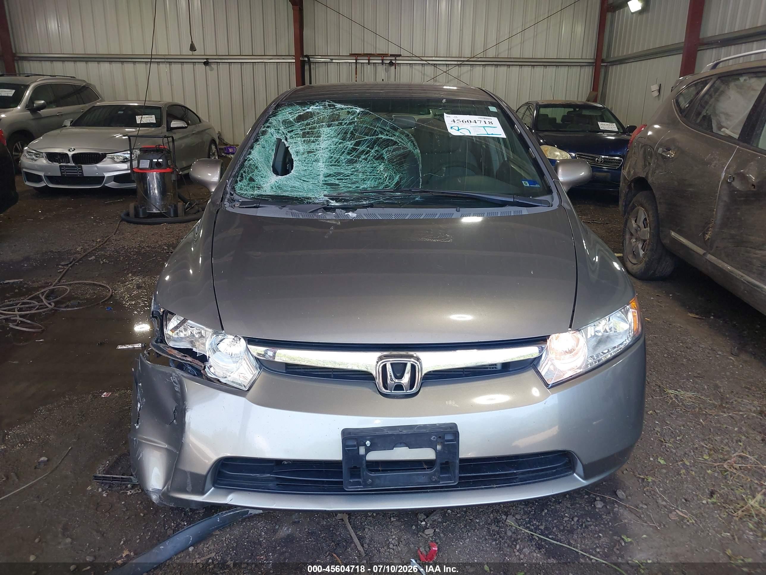 2008 Honda Civic Lx Серый vin: 1HGFA165X8L062517