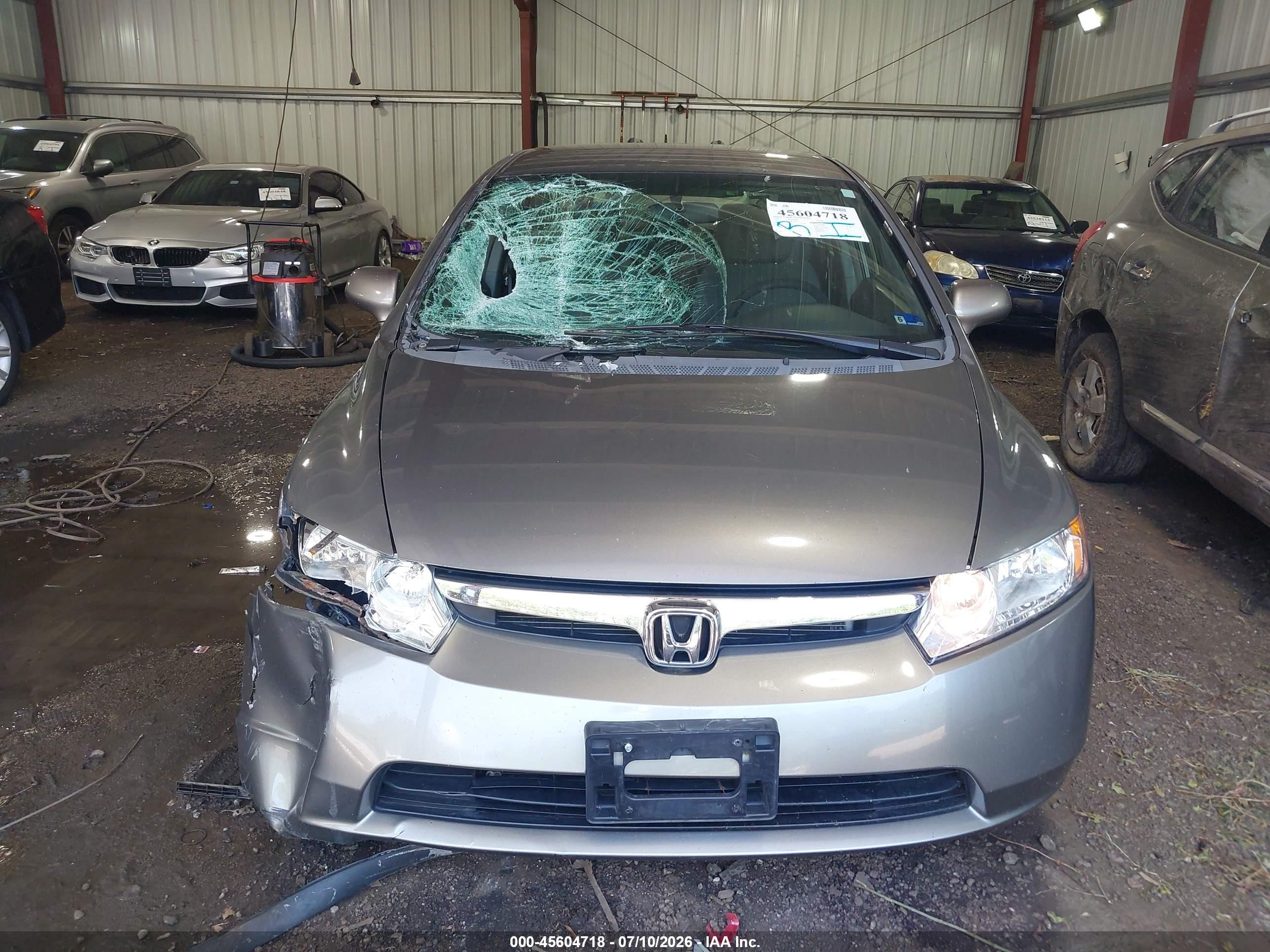 2008 Honda Civic Lx Серый vin: 1HGFA165X8L062517