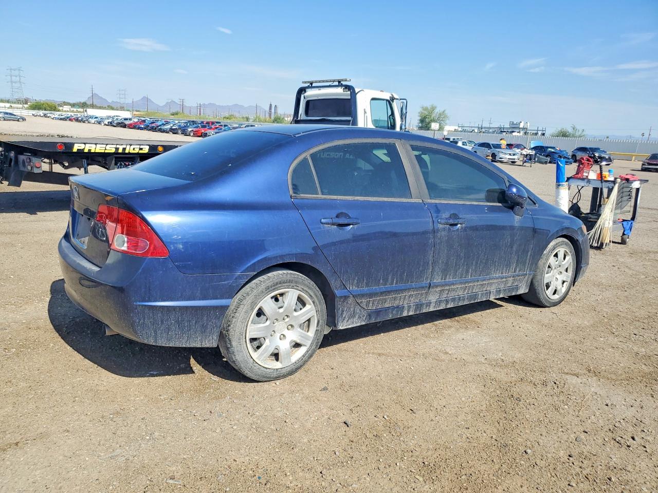 2008 Honda Civic Lx Blue vin: 1HGFA165X8L078555
