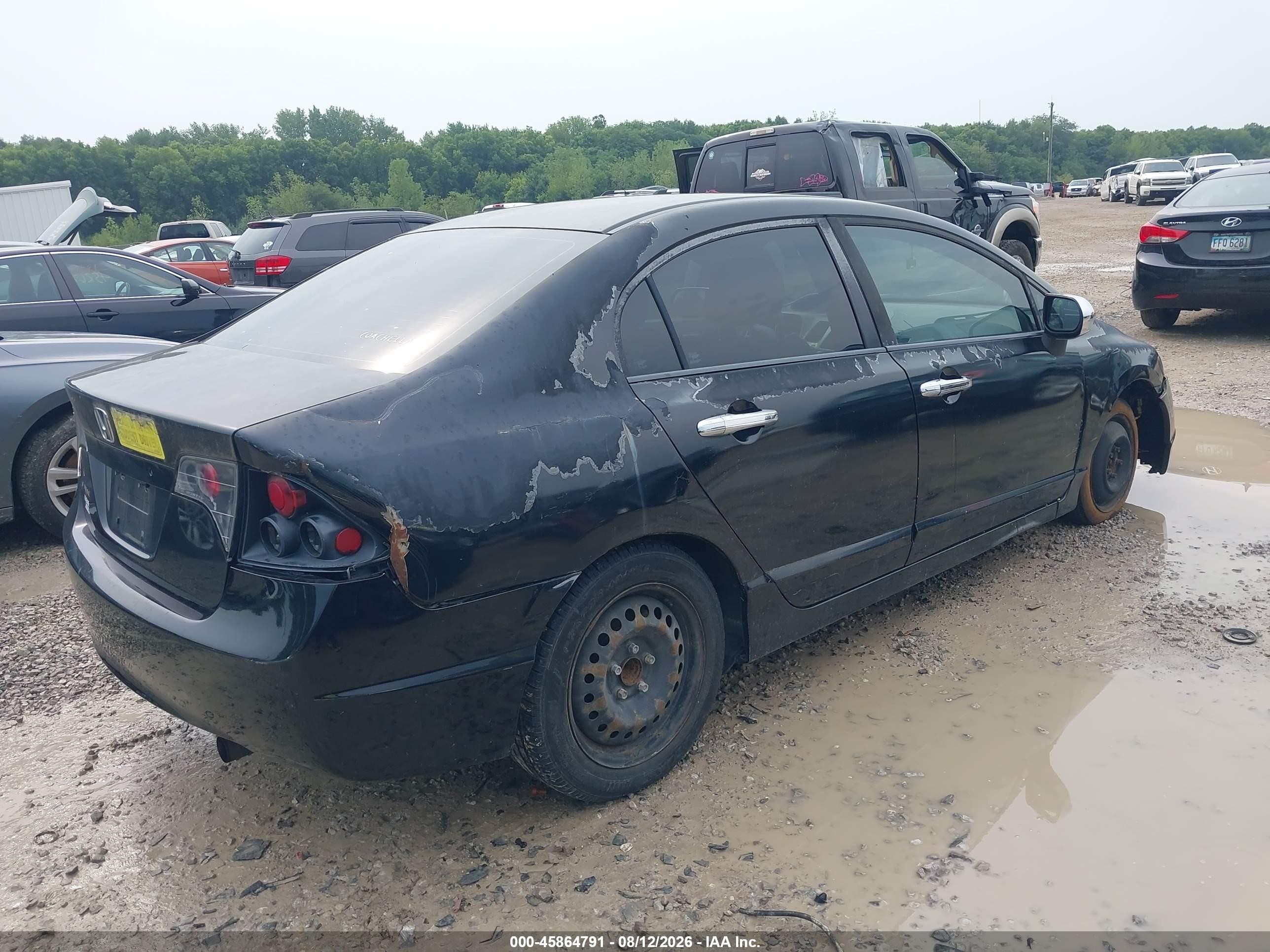 2008 Honda Civic Lx Черный vin: 1HGFA165X8L084677
