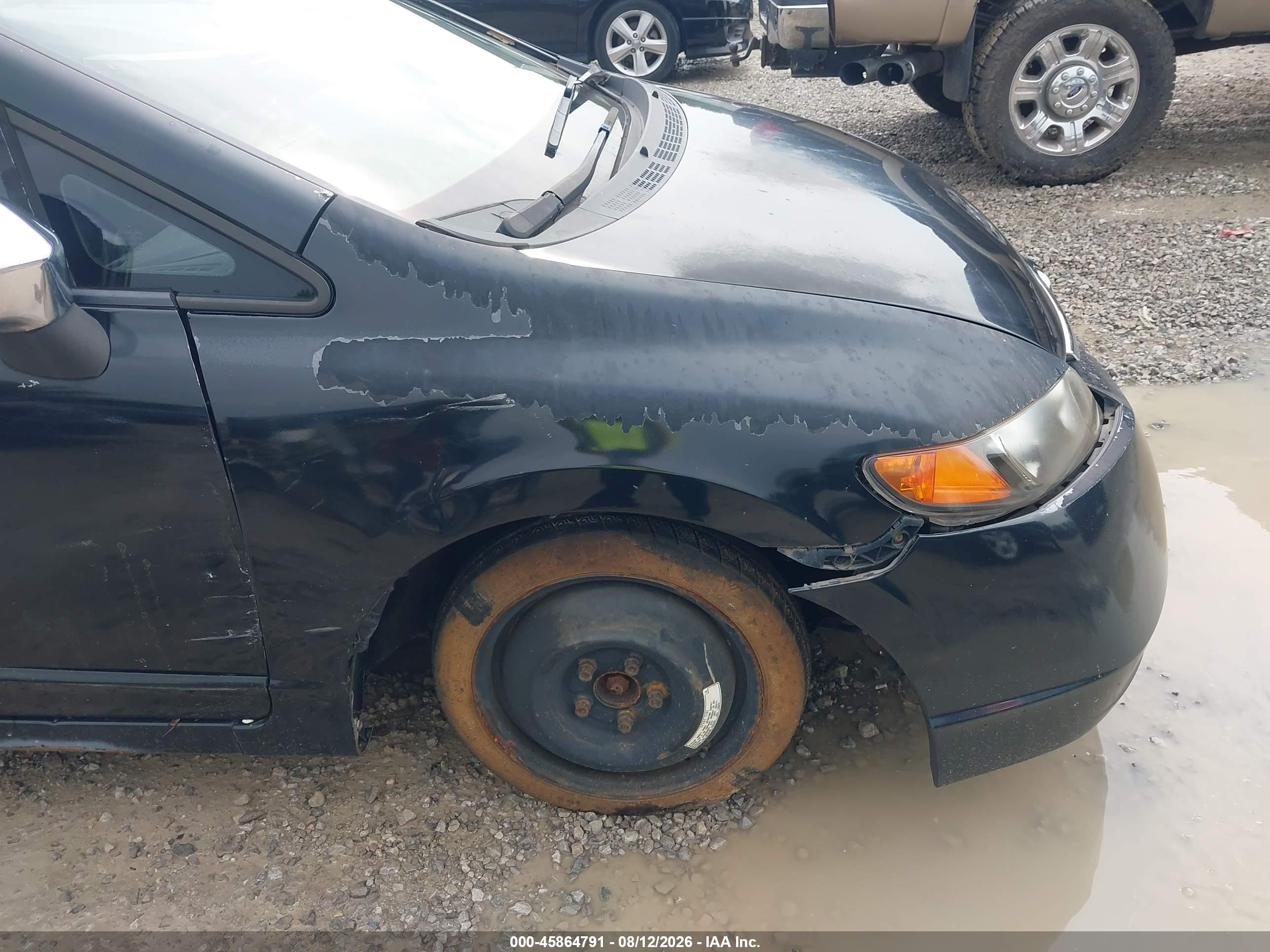 2008 Honda Civic Lx Черный vin: 1HGFA165X8L084677