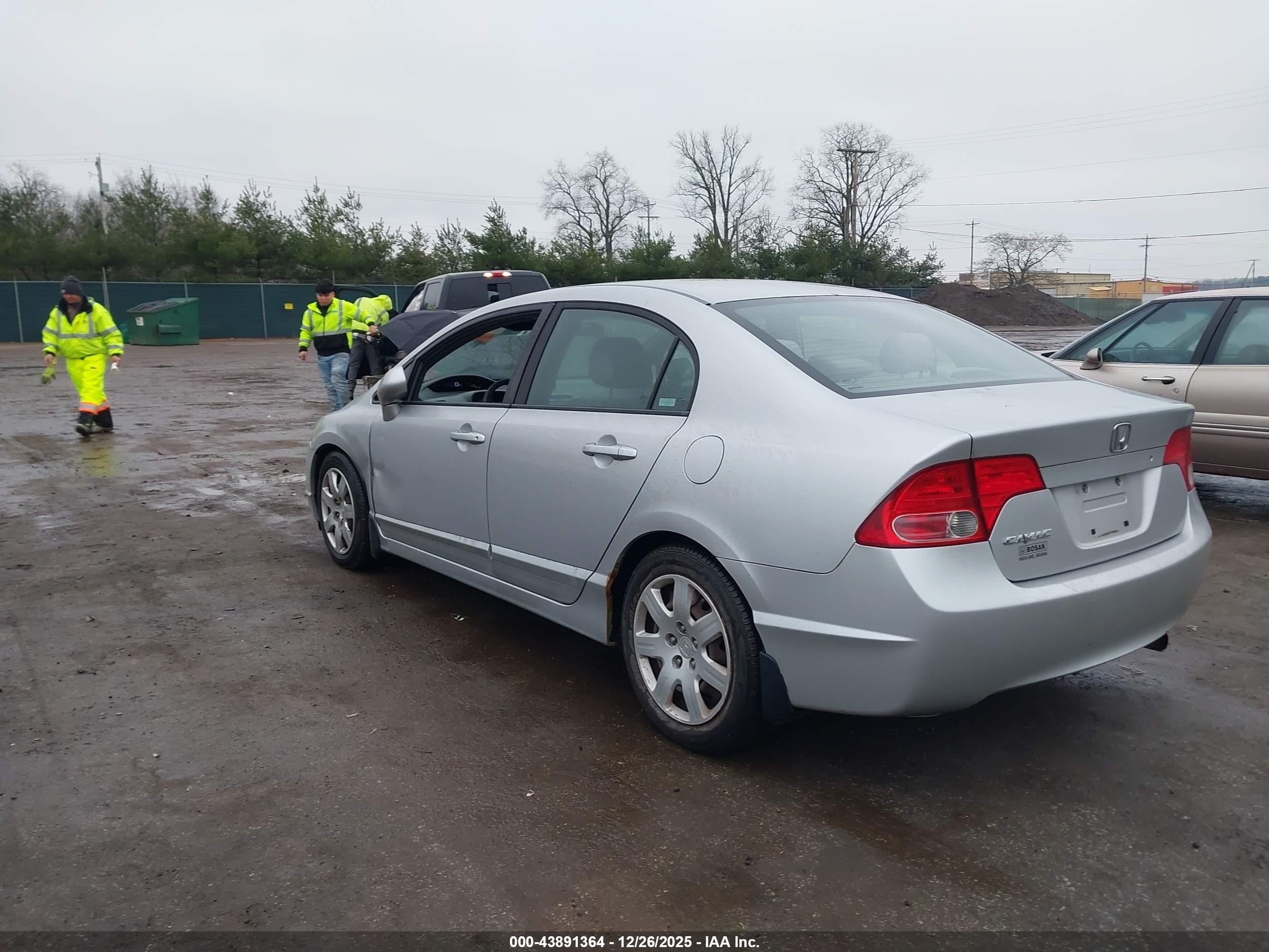 2008 Honda Civic Lx Silver vin: 1HGFA165X8L086624