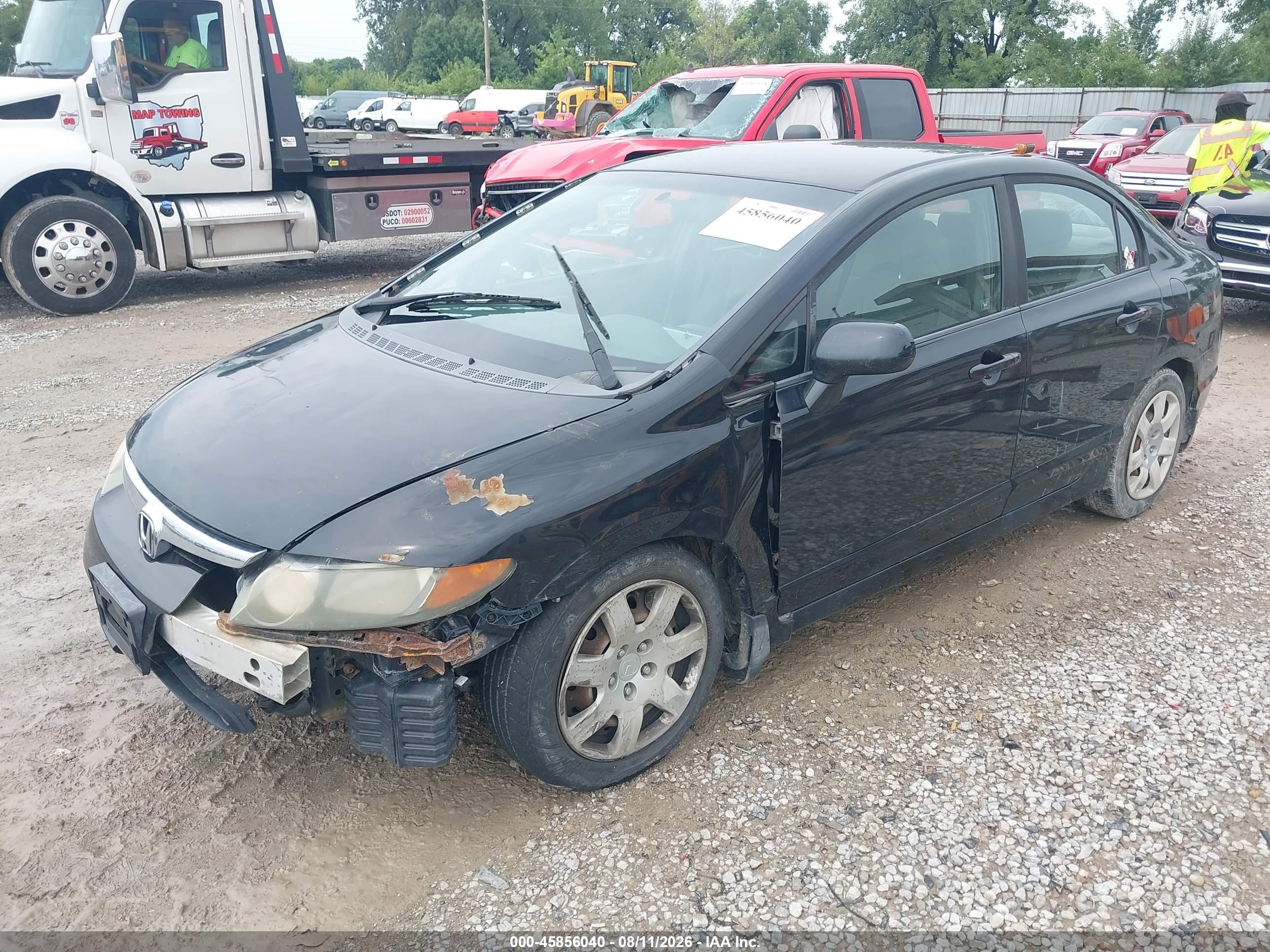 2008 Honda Civic Lx Black vin: 1HGFA165X8L098742