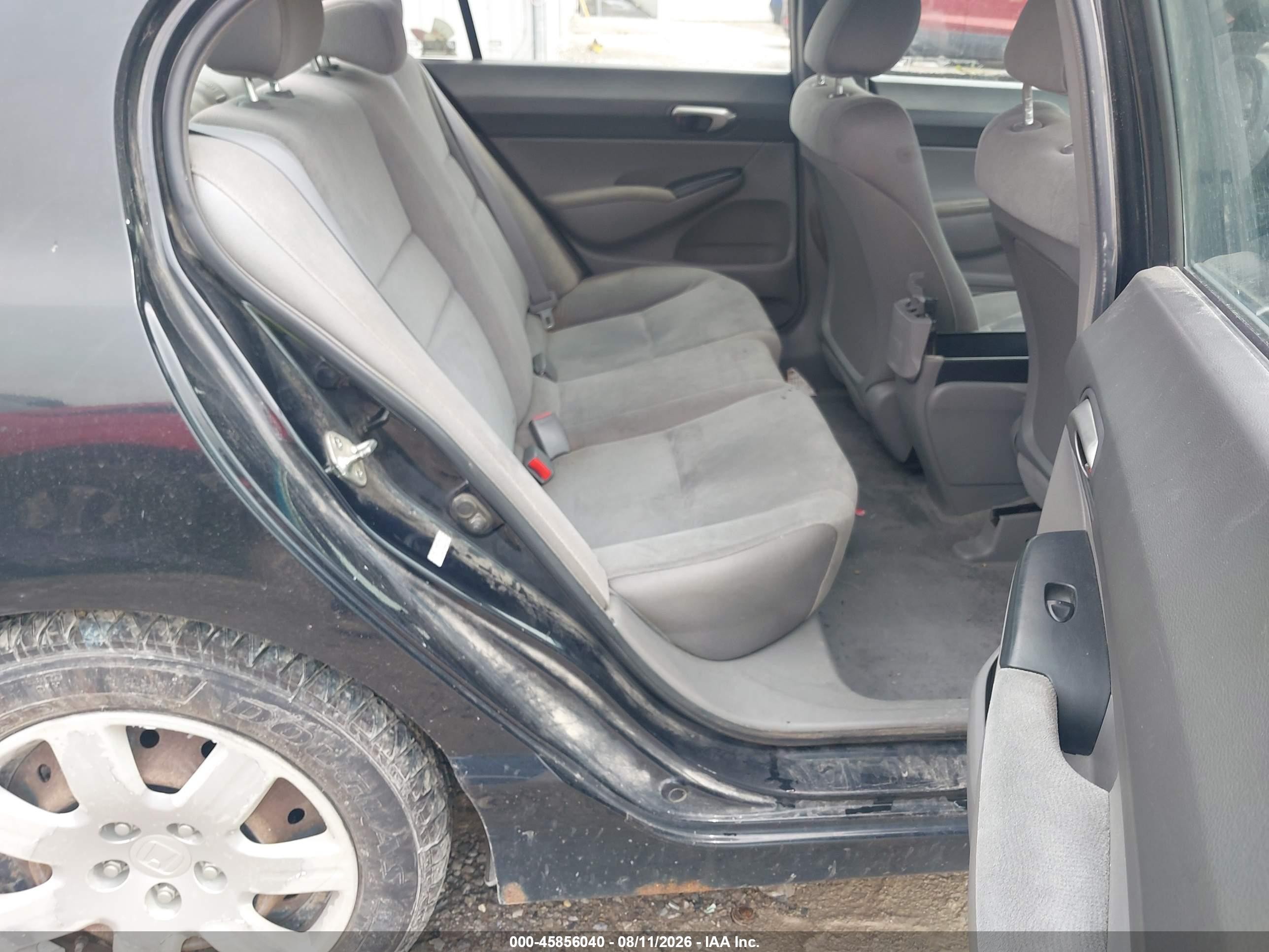 2008 Honda Civic Lx Black vin: 1HGFA165X8L098742