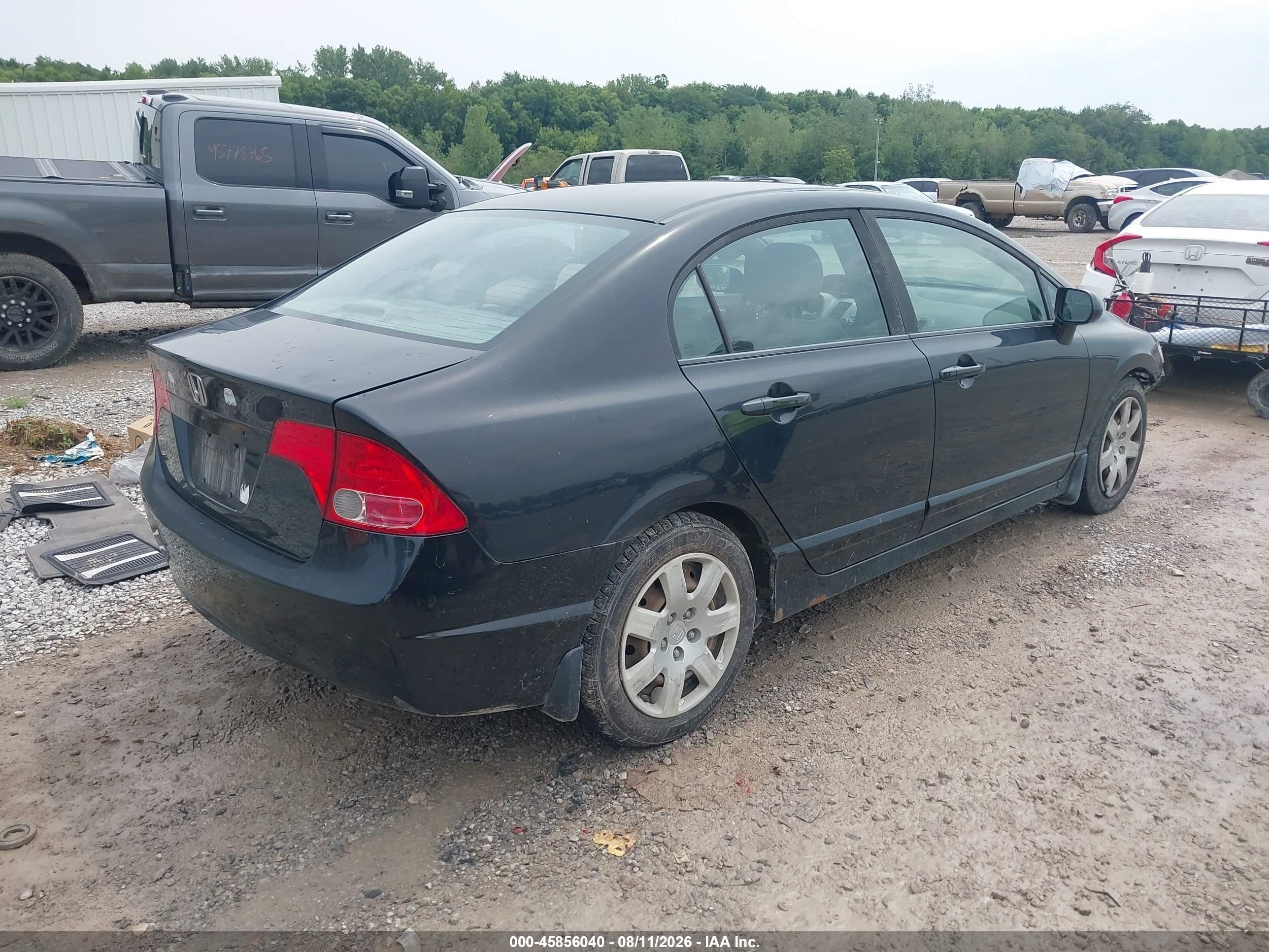 2008 Honda Civic Lx Black vin: 1HGFA165X8L098742