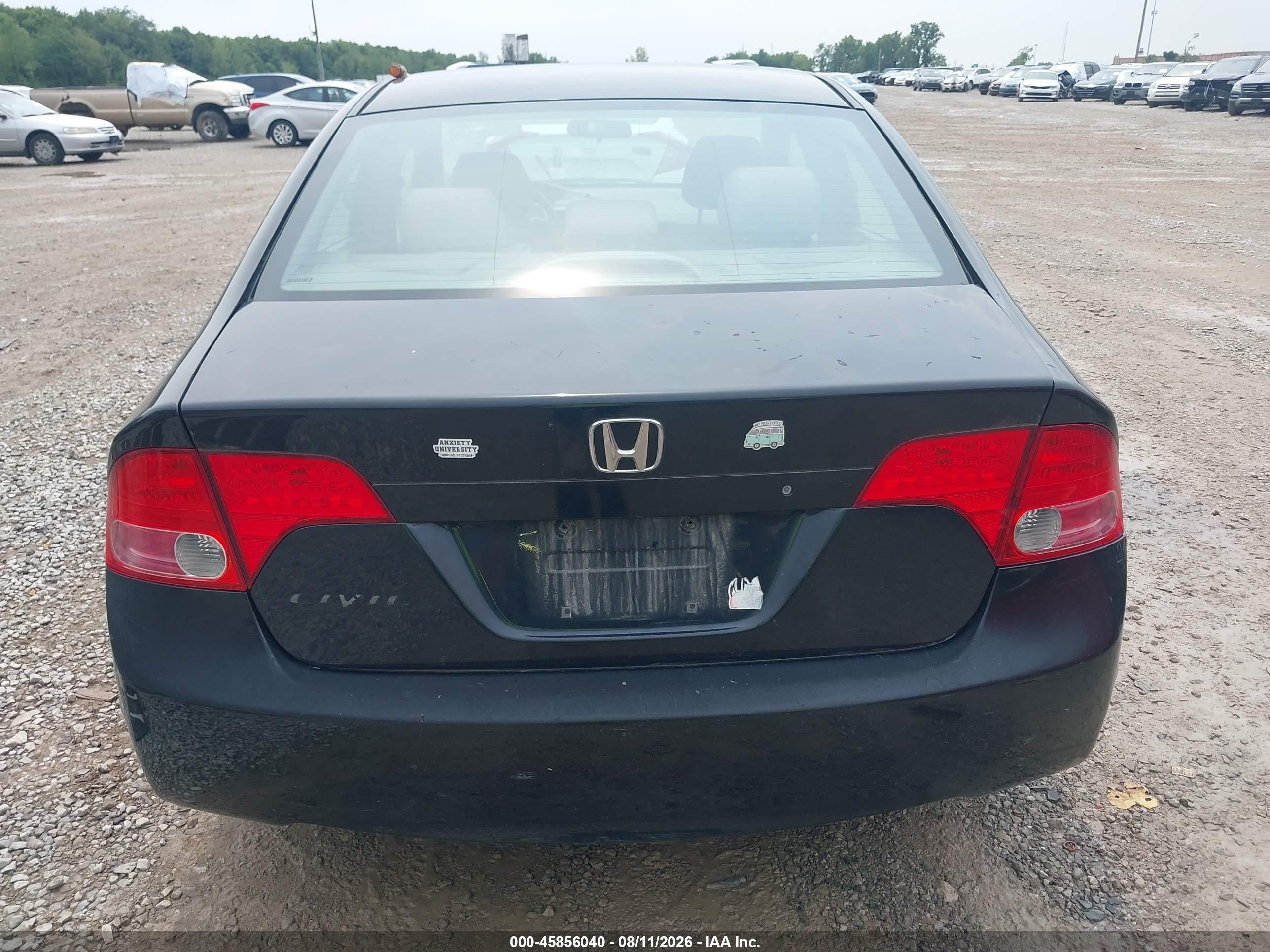 2008 Honda Civic Lx Black vin: 1HGFA165X8L098742
