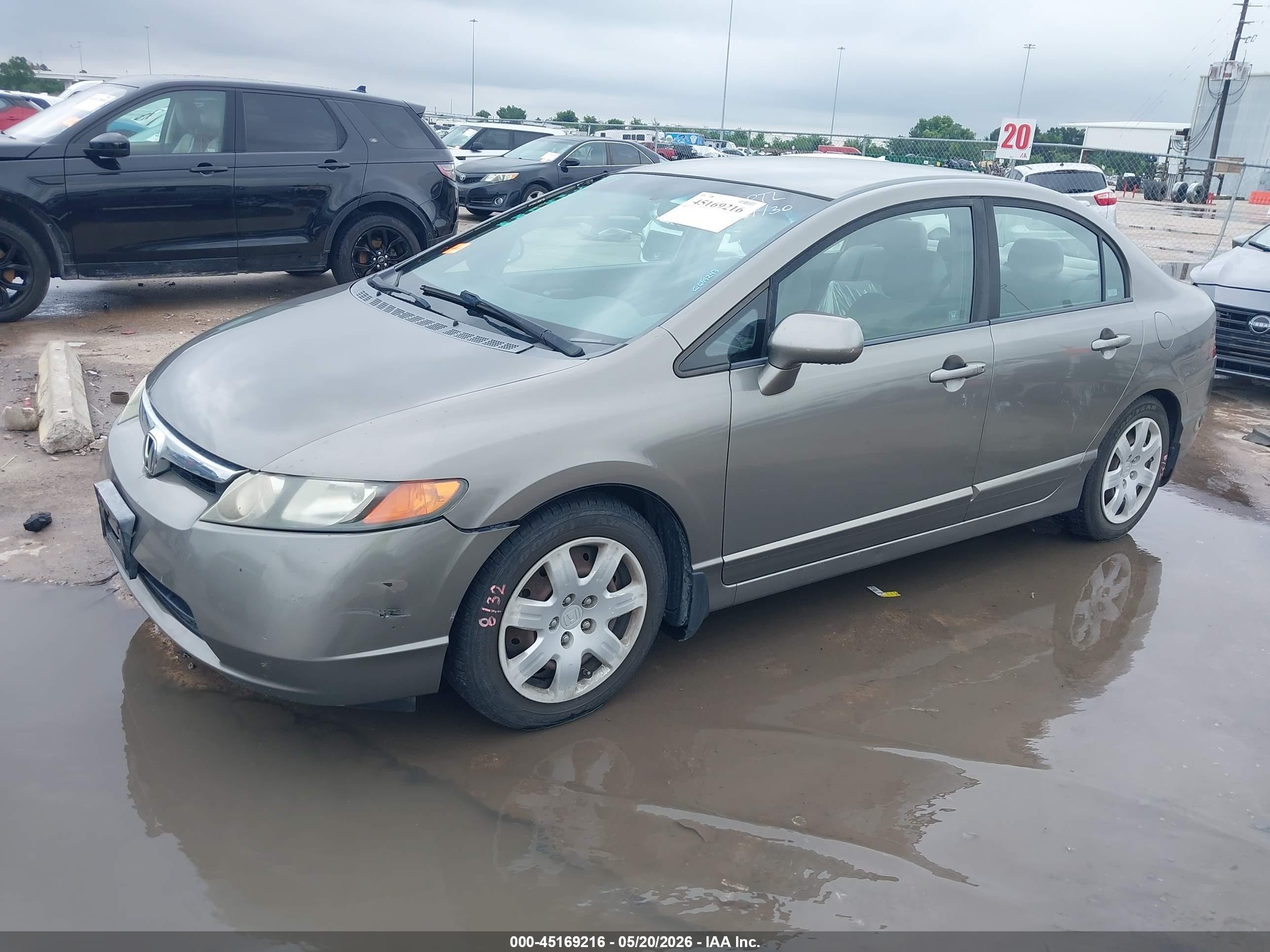 2008 Honda Civic Lx Gray vin: 1HGFA165X8L108041