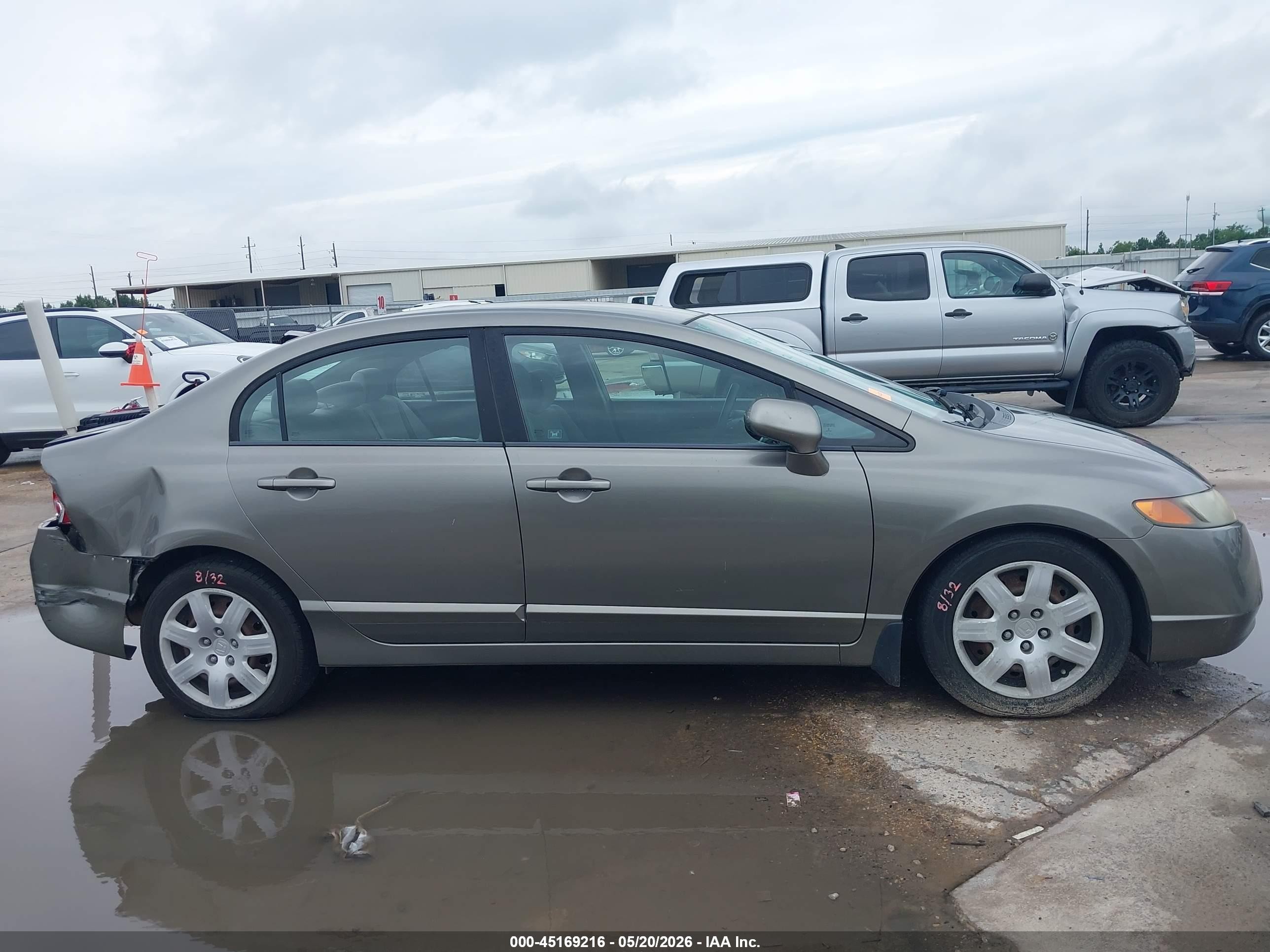 2008 Honda Civic Lx Gray vin: 1HGFA165X8L108041