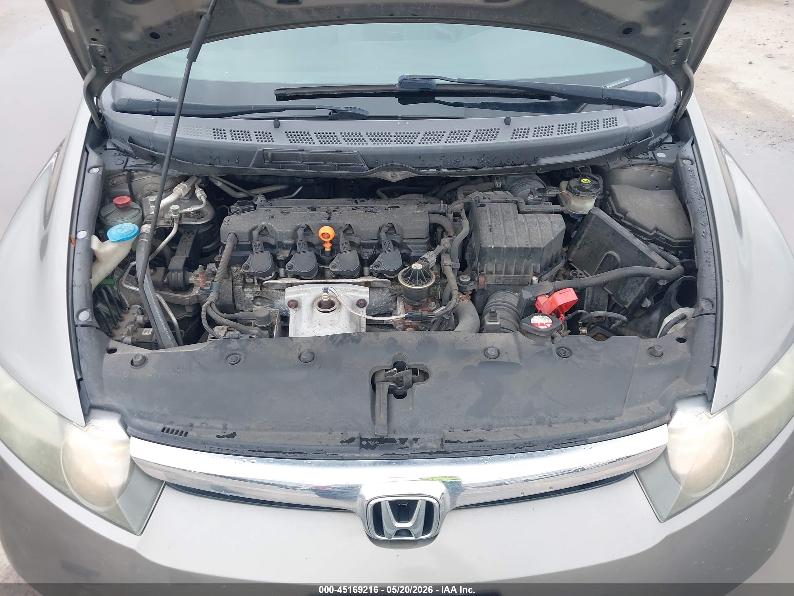 2008 Honda Civic Lx Gray vin: 1HGFA165X8L108041