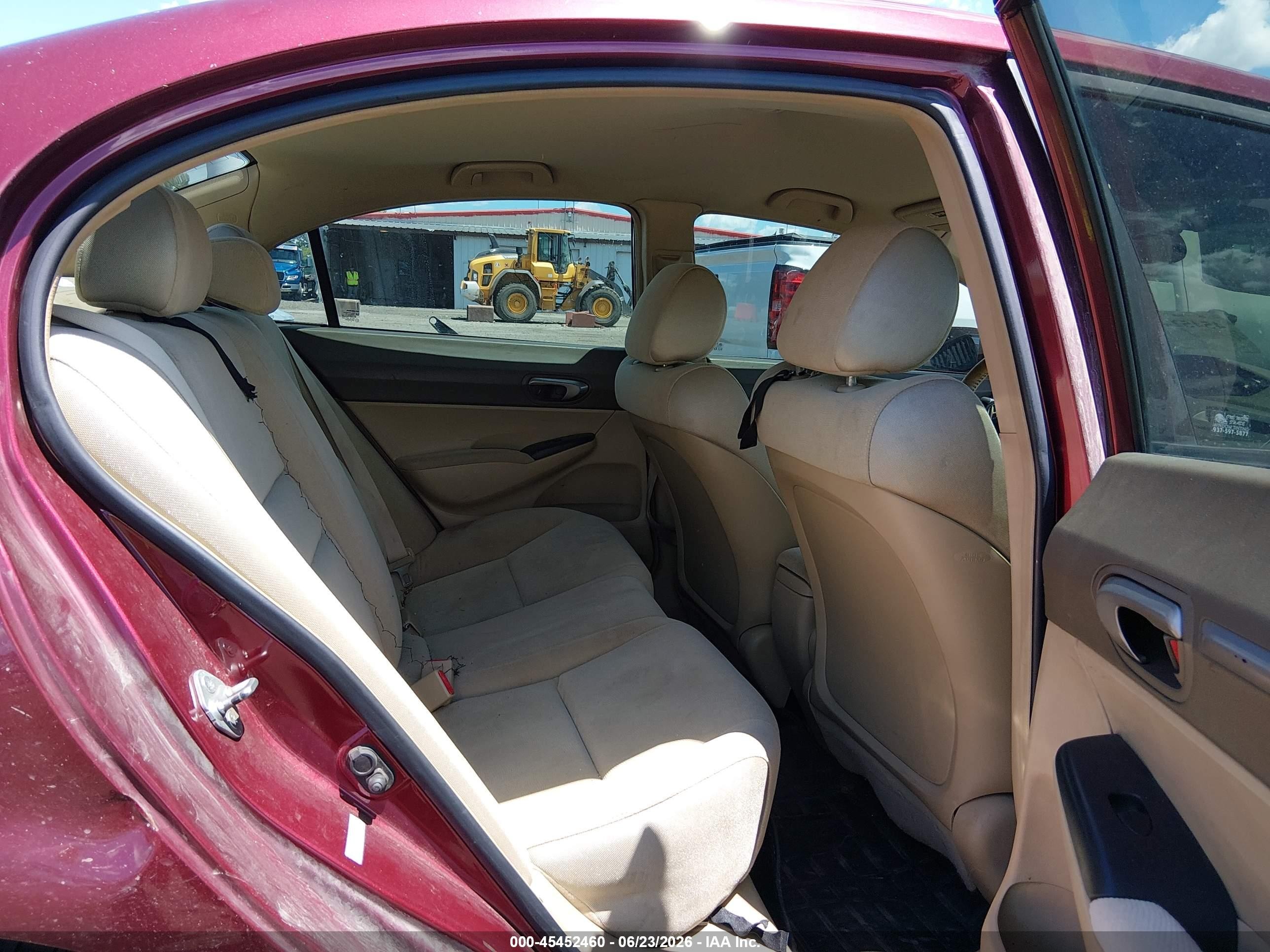 2008 Honda Civic Lx Burgundy vin: 1HGFA165X8L108587