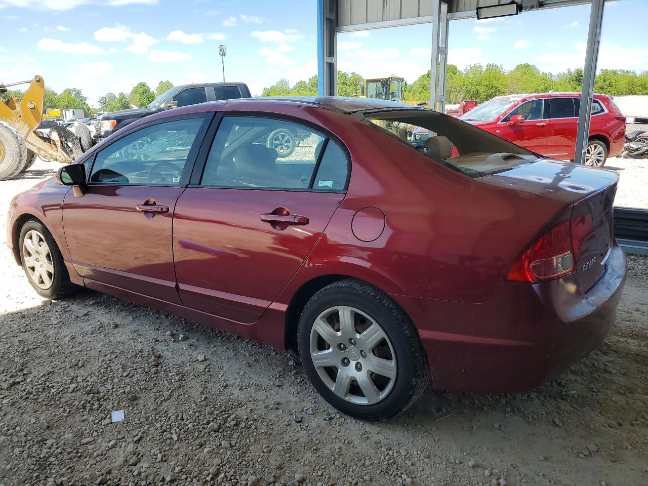 2008 Honda Civic Lx Maroon vin: 1HGFA165X8L108735