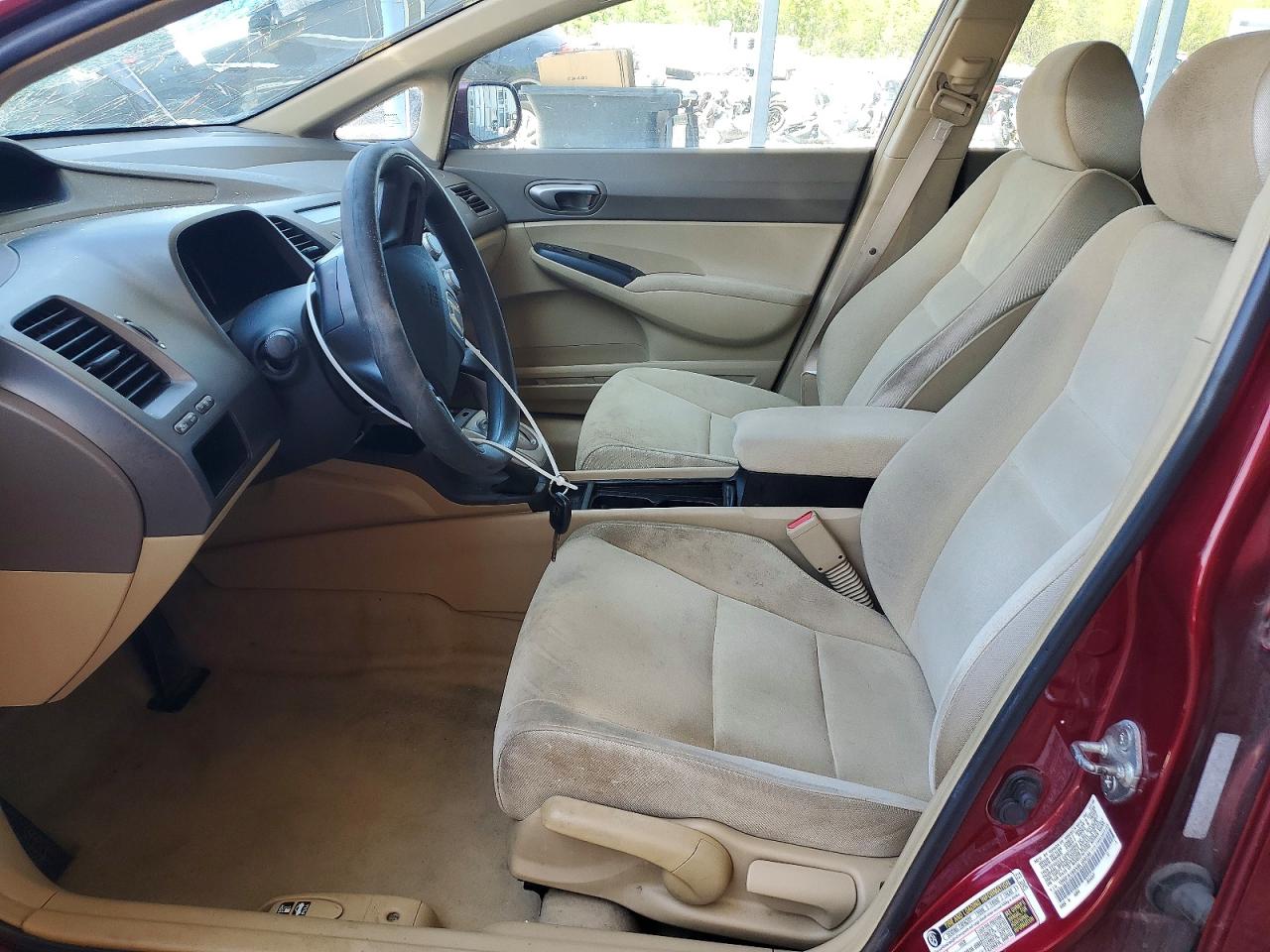 2008 Honda Civic Lx Maroon vin: 1HGFA165X8L108735