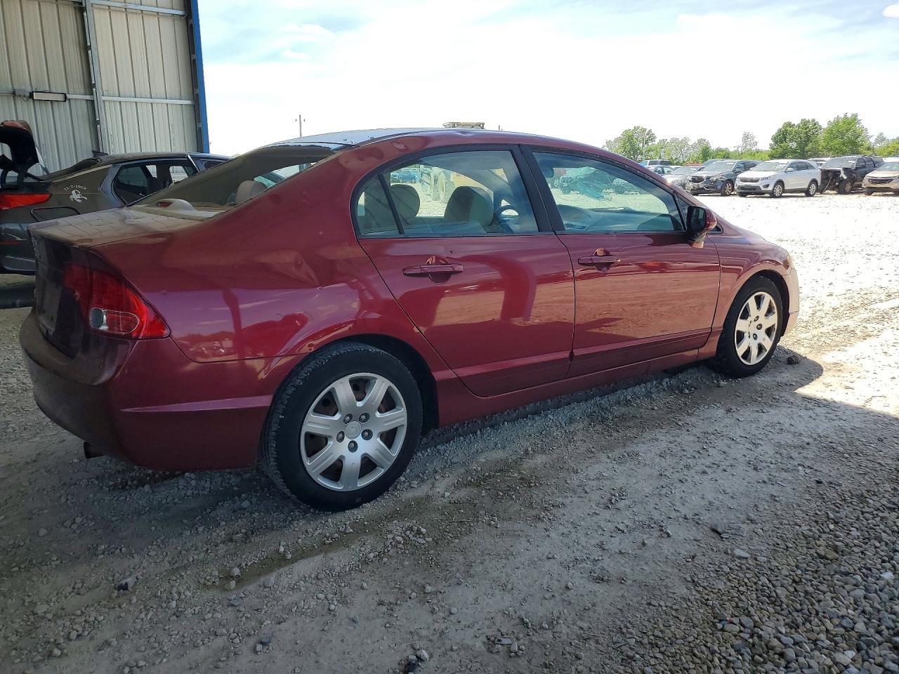 2008 Honda Civic Lx Maroon vin: 1HGFA165X8L108735