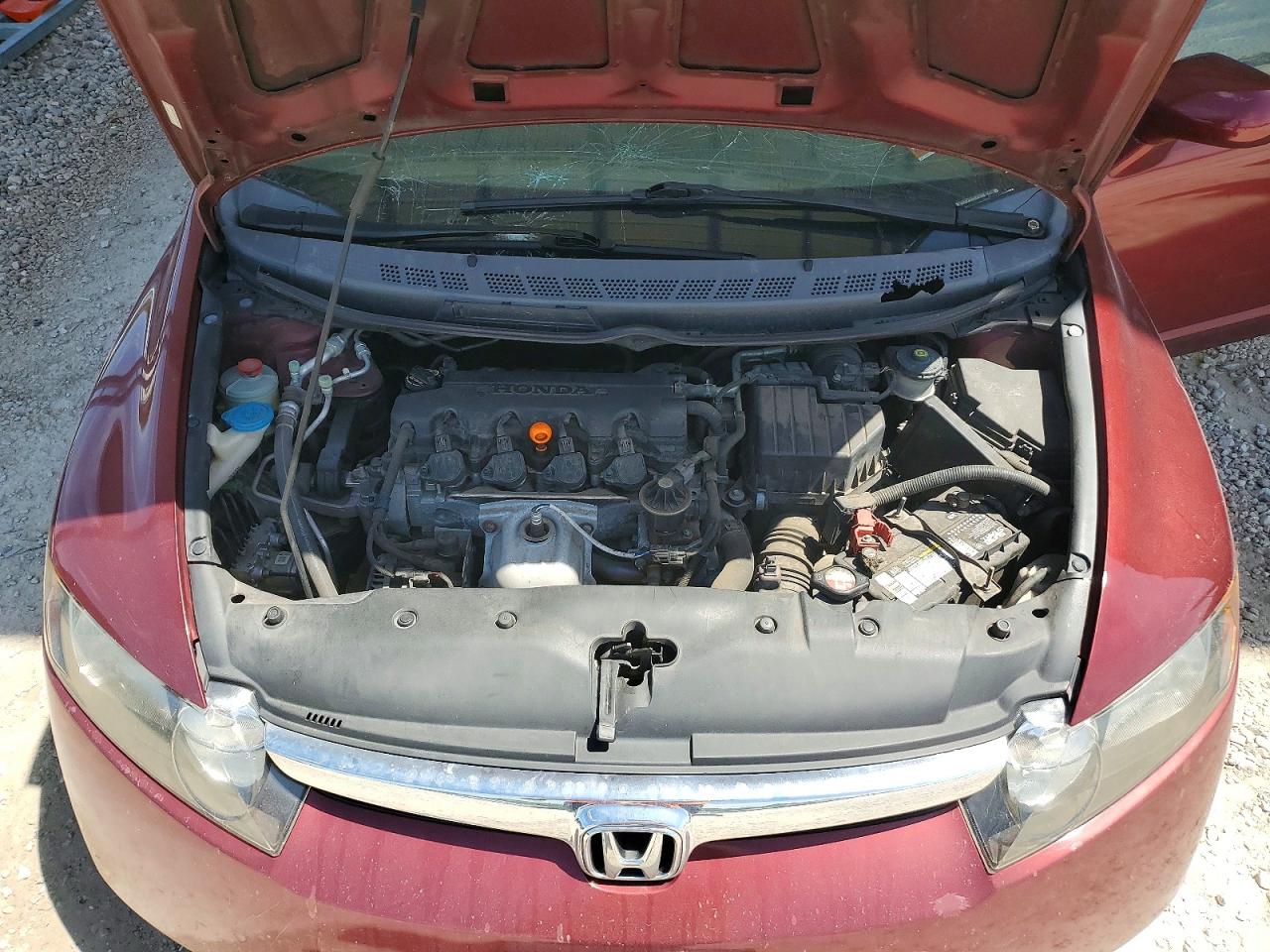 2008 Honda Civic Lx Maroon vin: 1HGFA165X8L108735