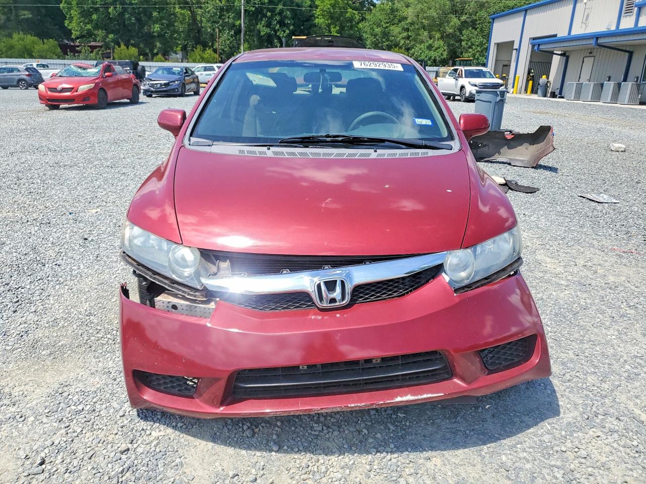 2009 Honda Civic Lx Burgundy vin: 1HGFA165X9L014226