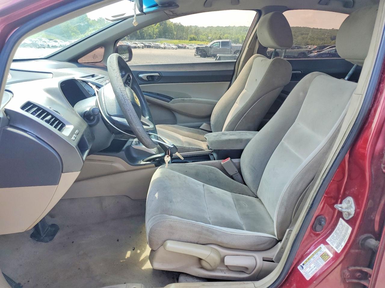 2009 Honda Civic Lx Burgundy vin: 1HGFA165X9L014226