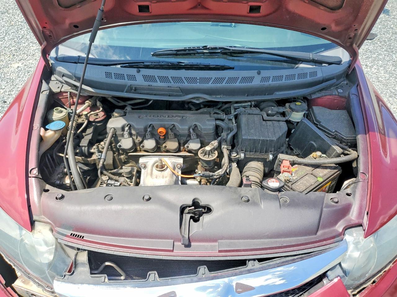 2009 Honda Civic Lx Burgundy vin: 1HGFA165X9L014226