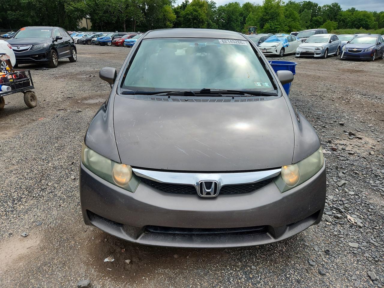 2009 Honda Civic Lx Gray vin: 1HGFA165X9L015604