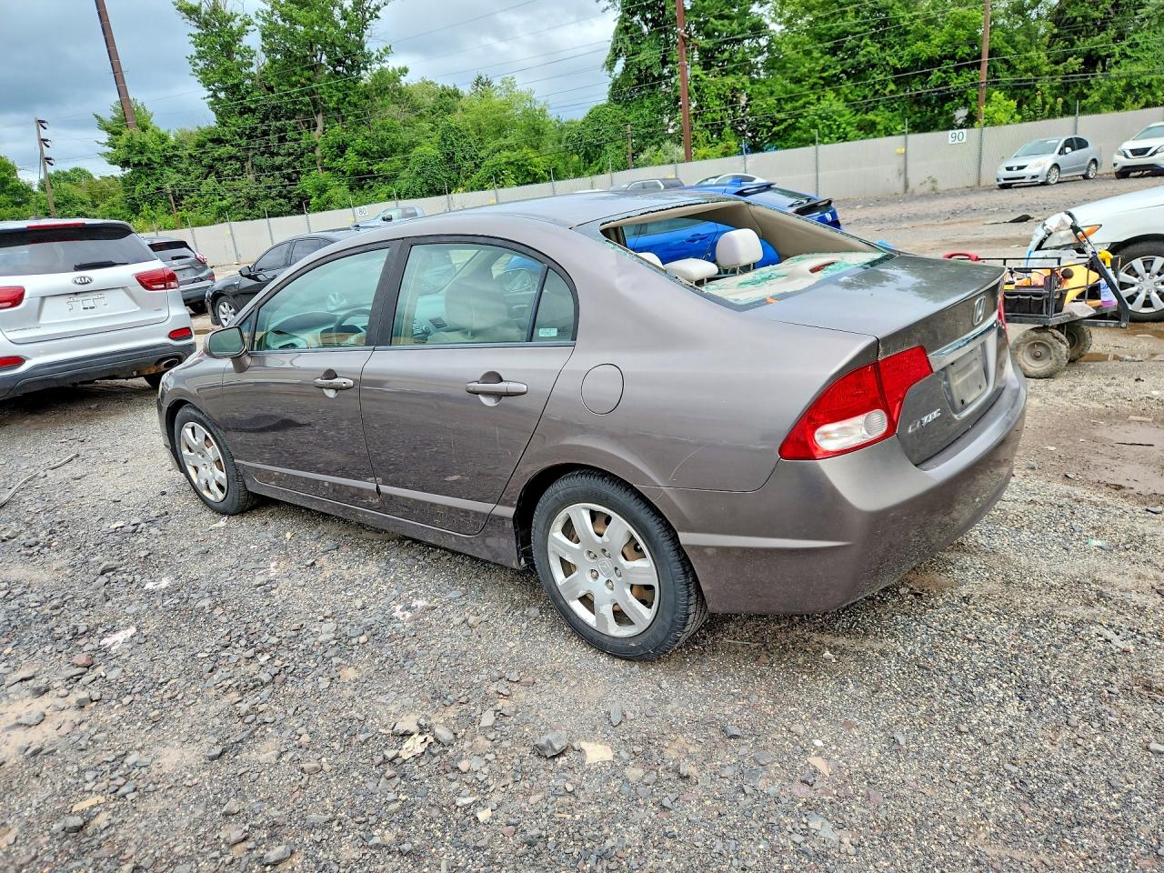 2009 Honda Civic Lx Gray vin: 1HGFA165X9L015604