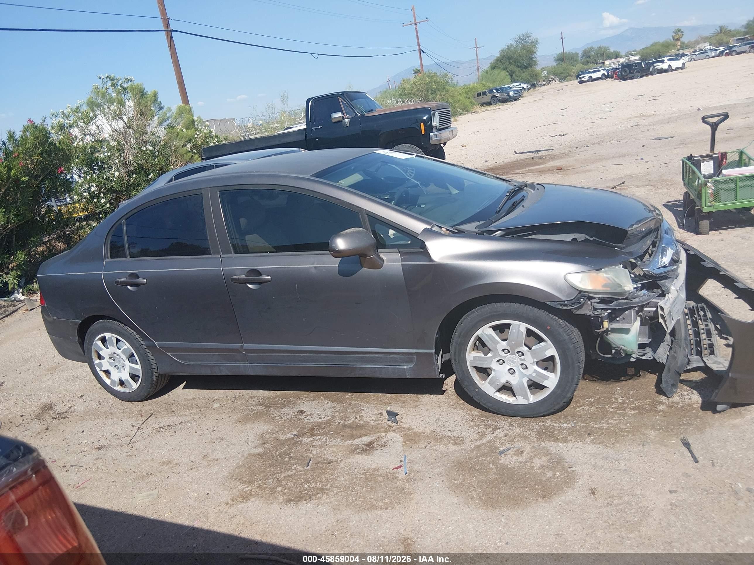 2009 Honda Civic Lx Gray vin: 1HGFA165X9L024254