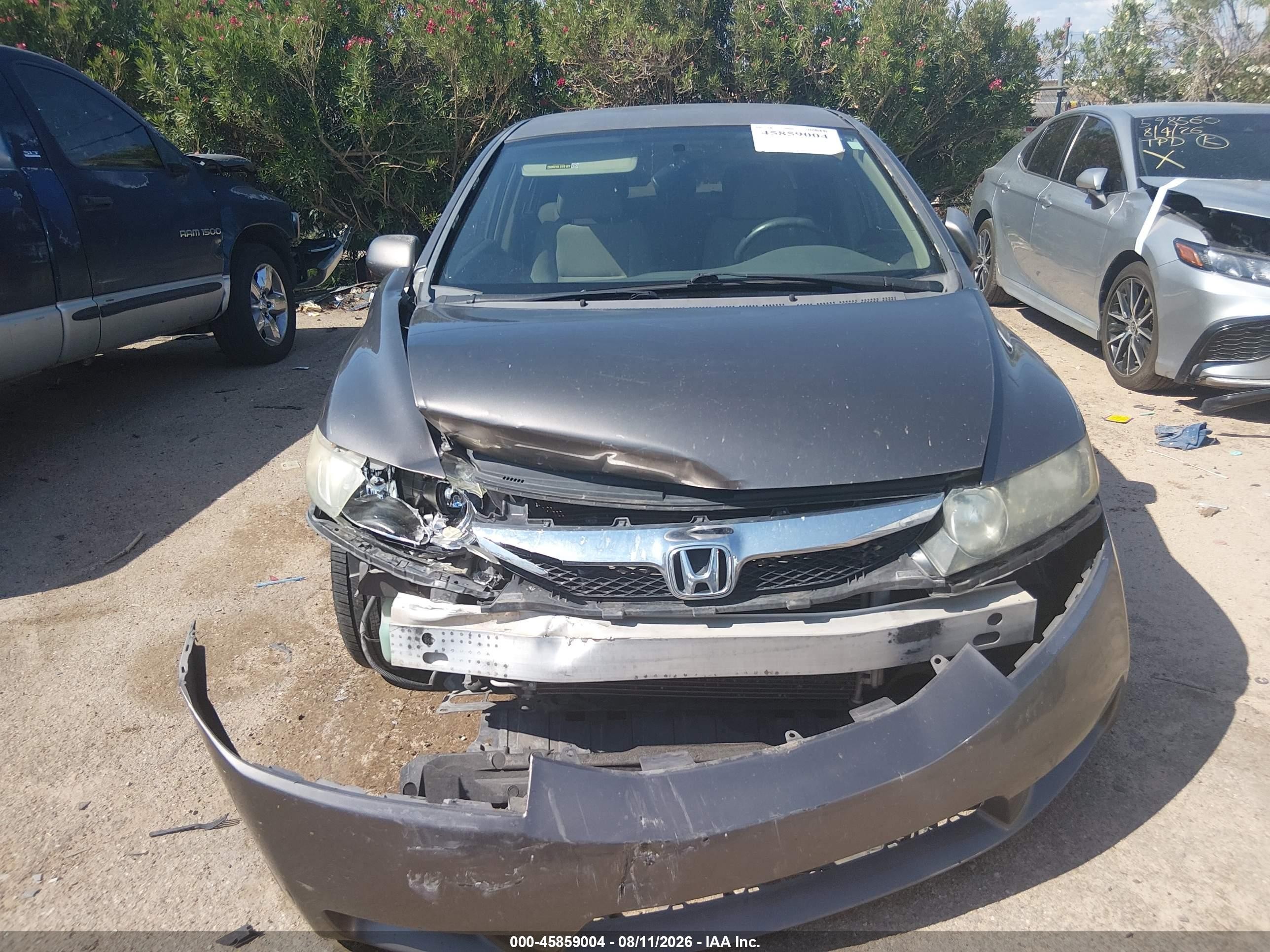 2009 Honda Civic Lx Gray vin: 1HGFA165X9L024254