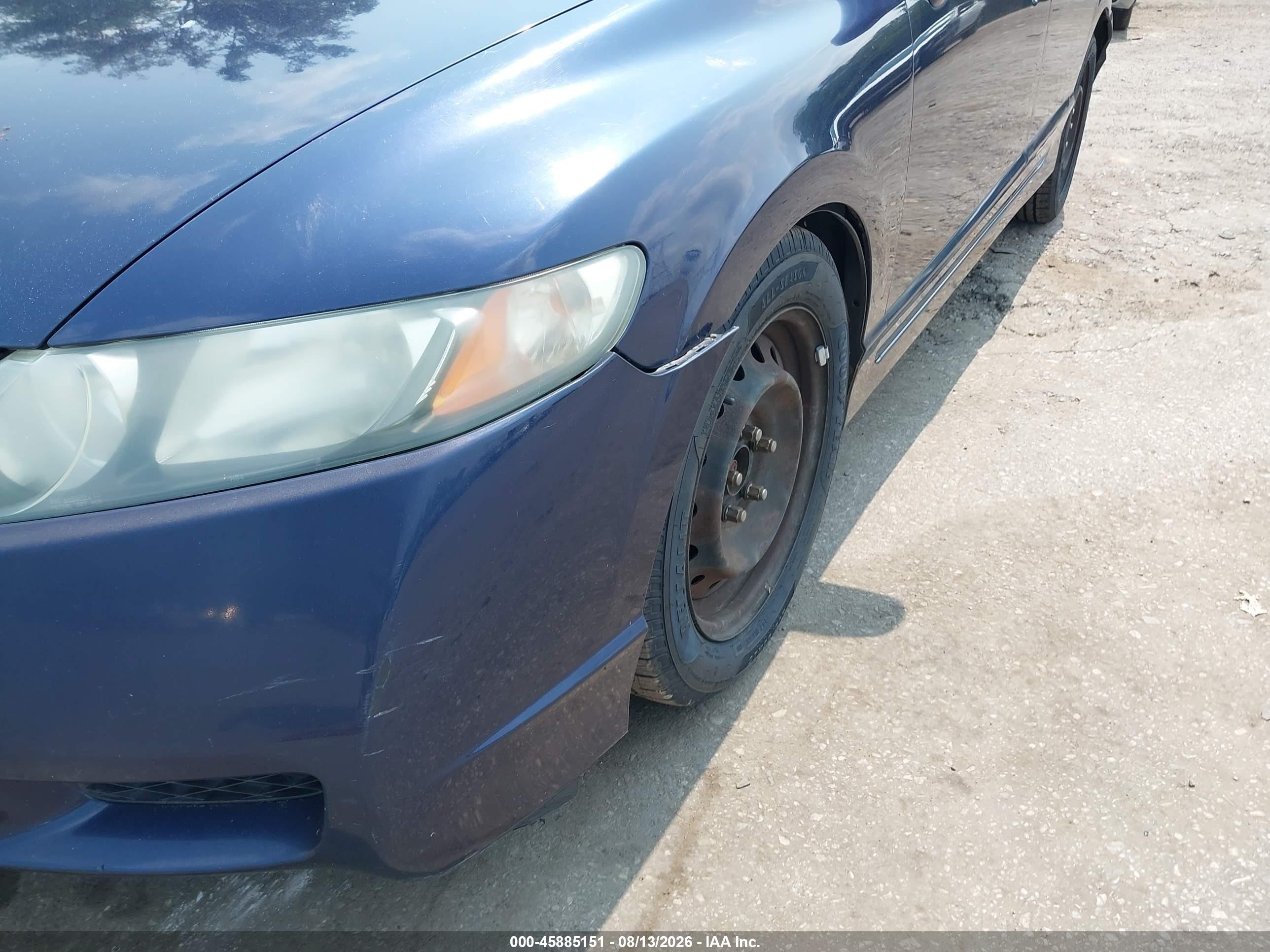 2009 Honda Civic Lx Синий vin: 1HGFA165X9L024299