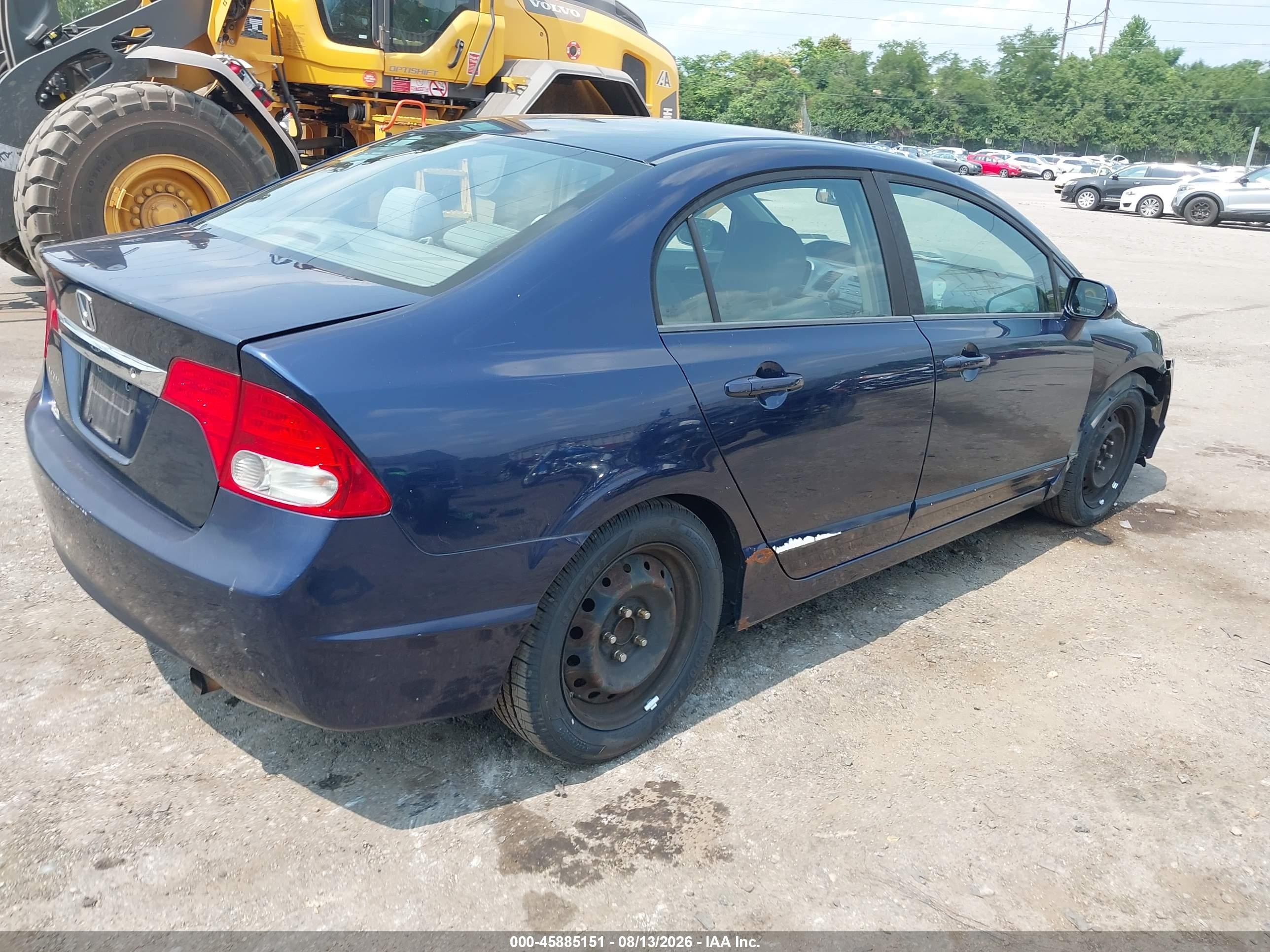 2009 Honda Civic Lx Синий vin: 1HGFA165X9L024299