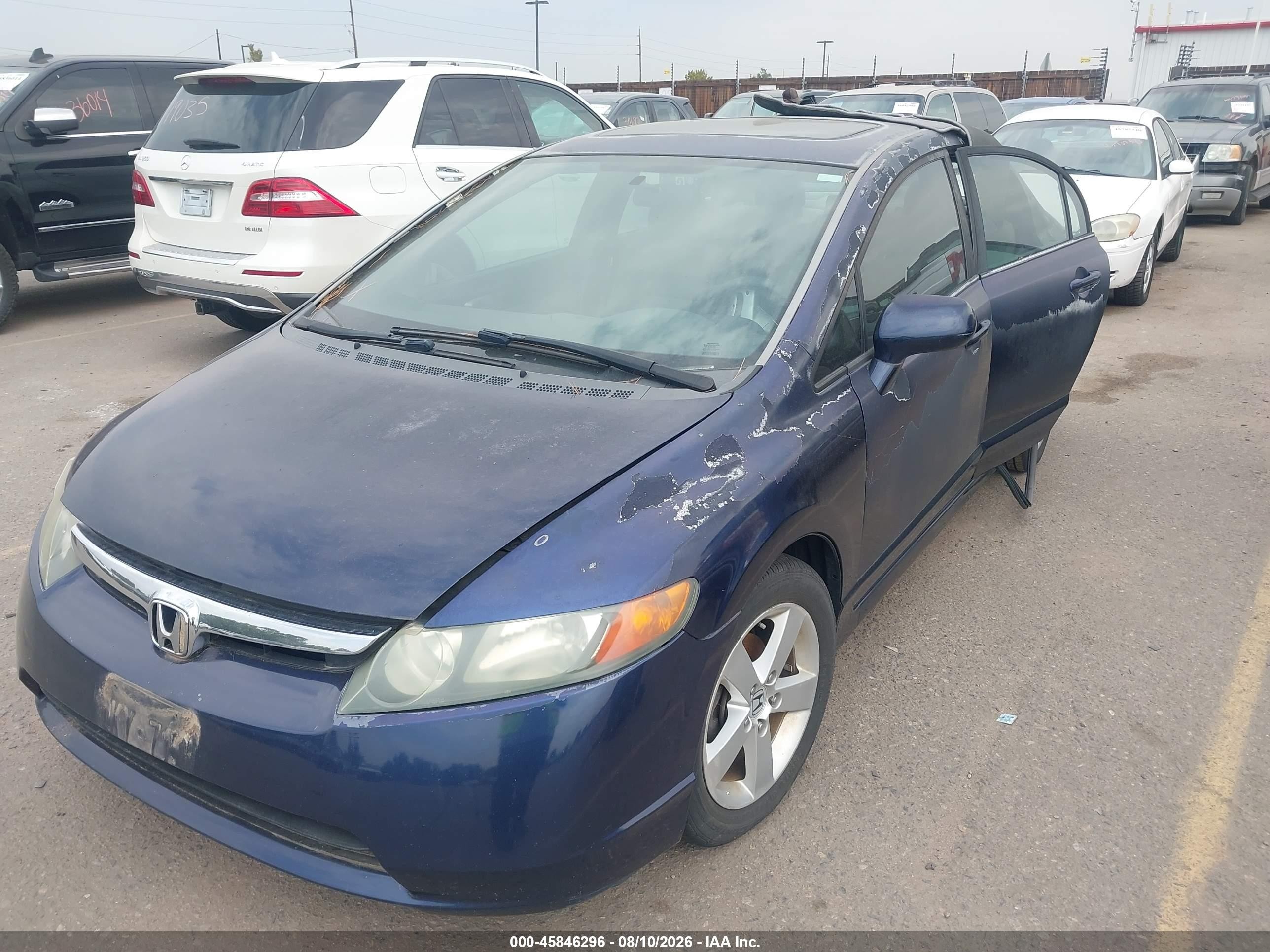 2006 Honda Civic Ex Blue vin: 1HGFA16806L044258