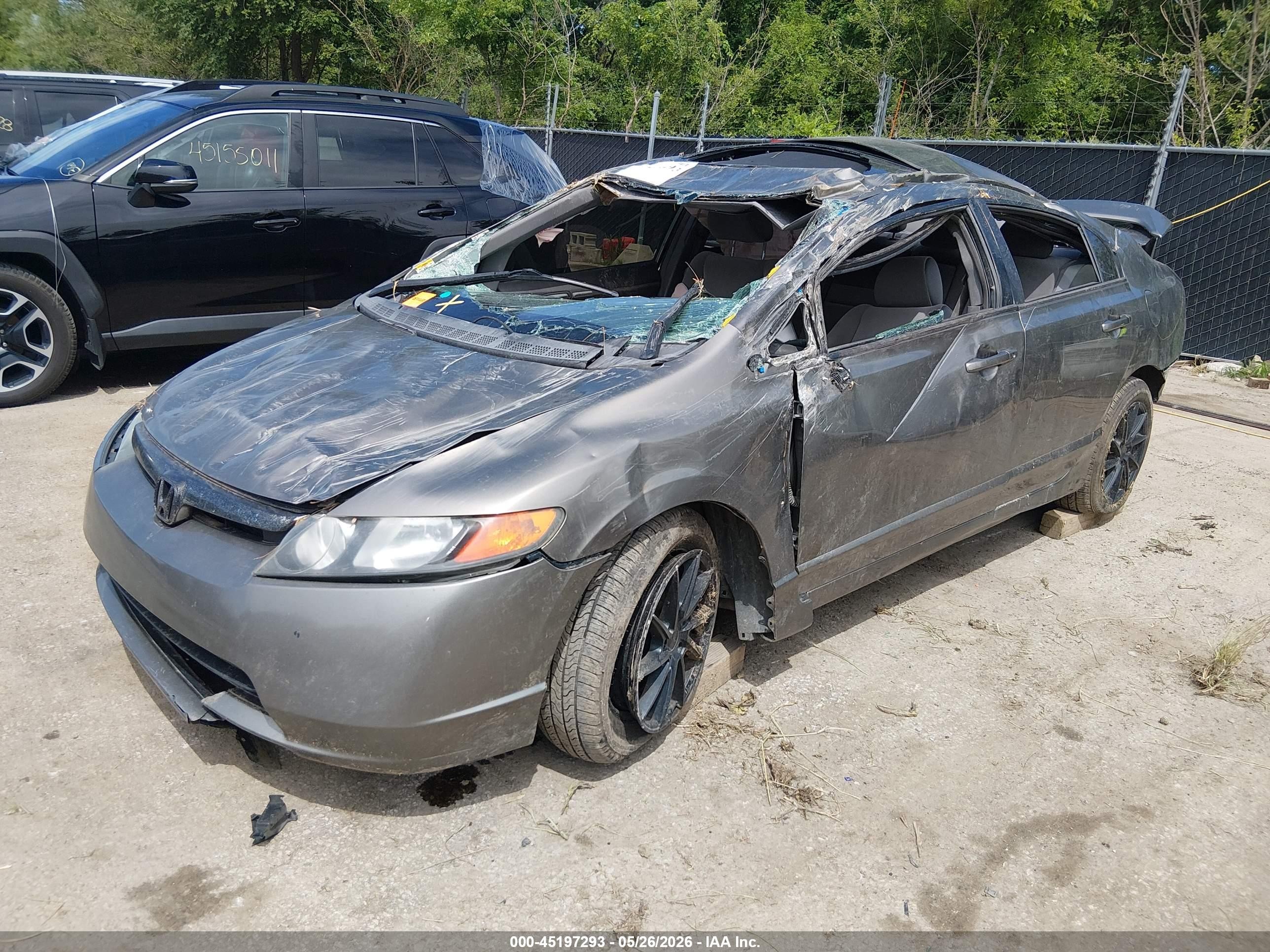 2006 Honda Civic Ex Gray vin: 1HGFA16806L055082