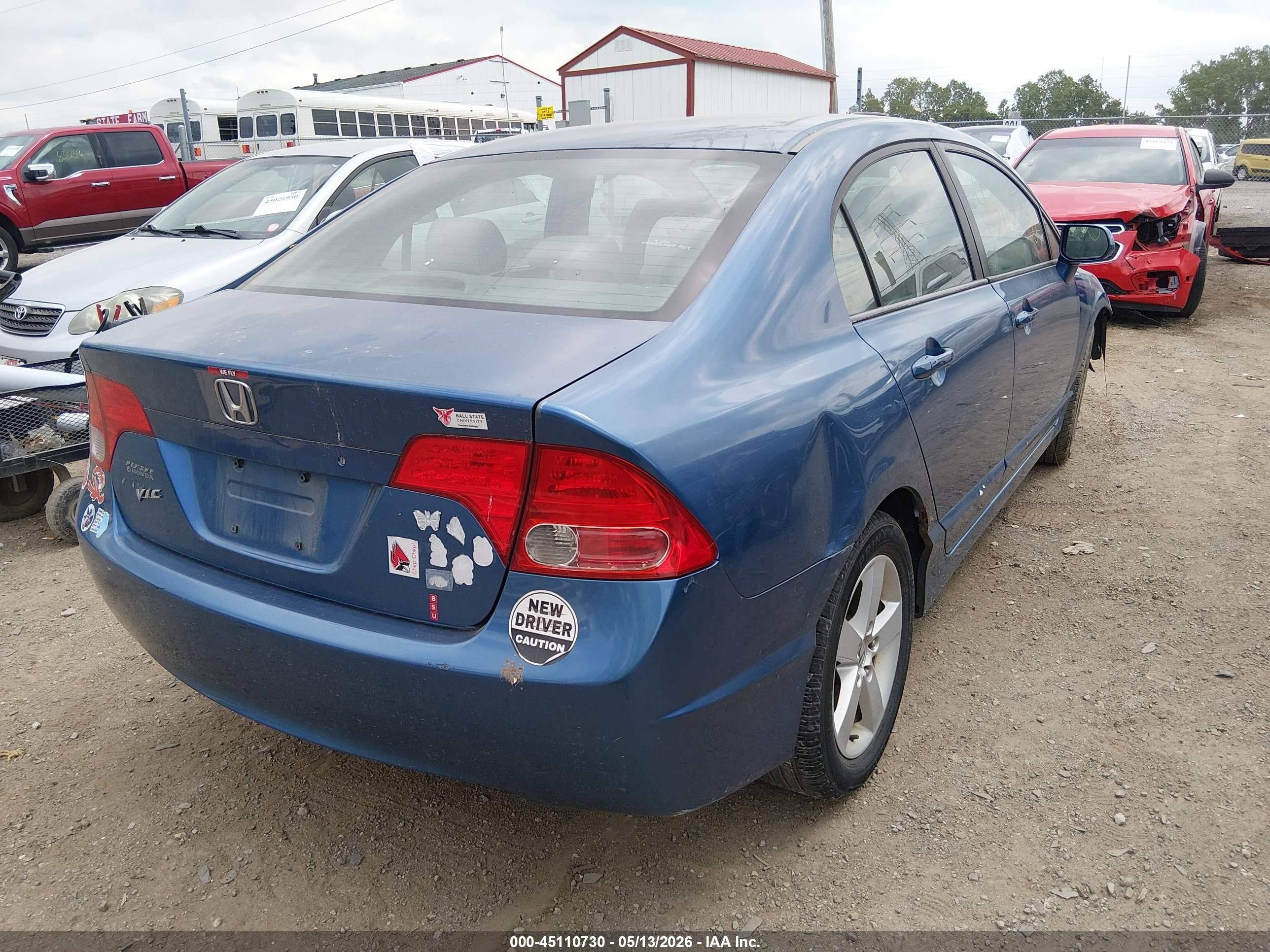2006 Honda Civic Ex Light Blue vin: 1HGFA16806L108718