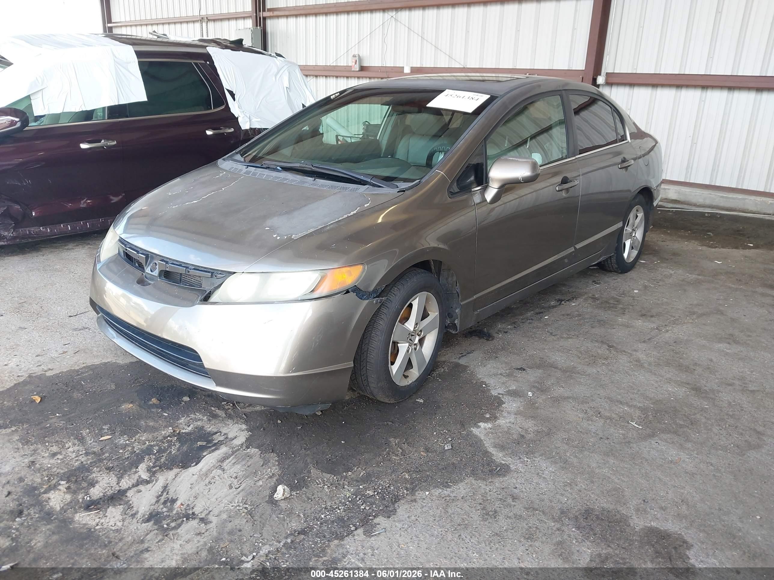 2007 Honda Civic Ex Beige vin: 1HGFA16807L002478