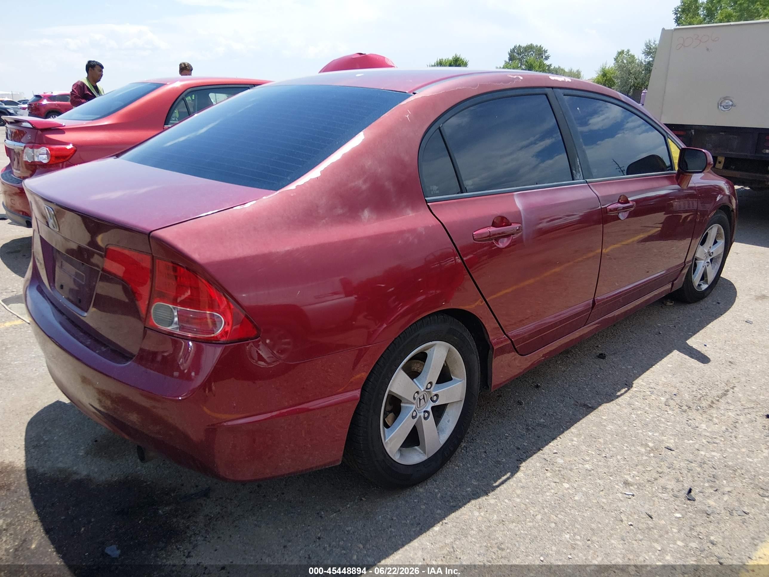 2007 Honda Civic Ex Бордовый vin: 1HGFA16807L017515