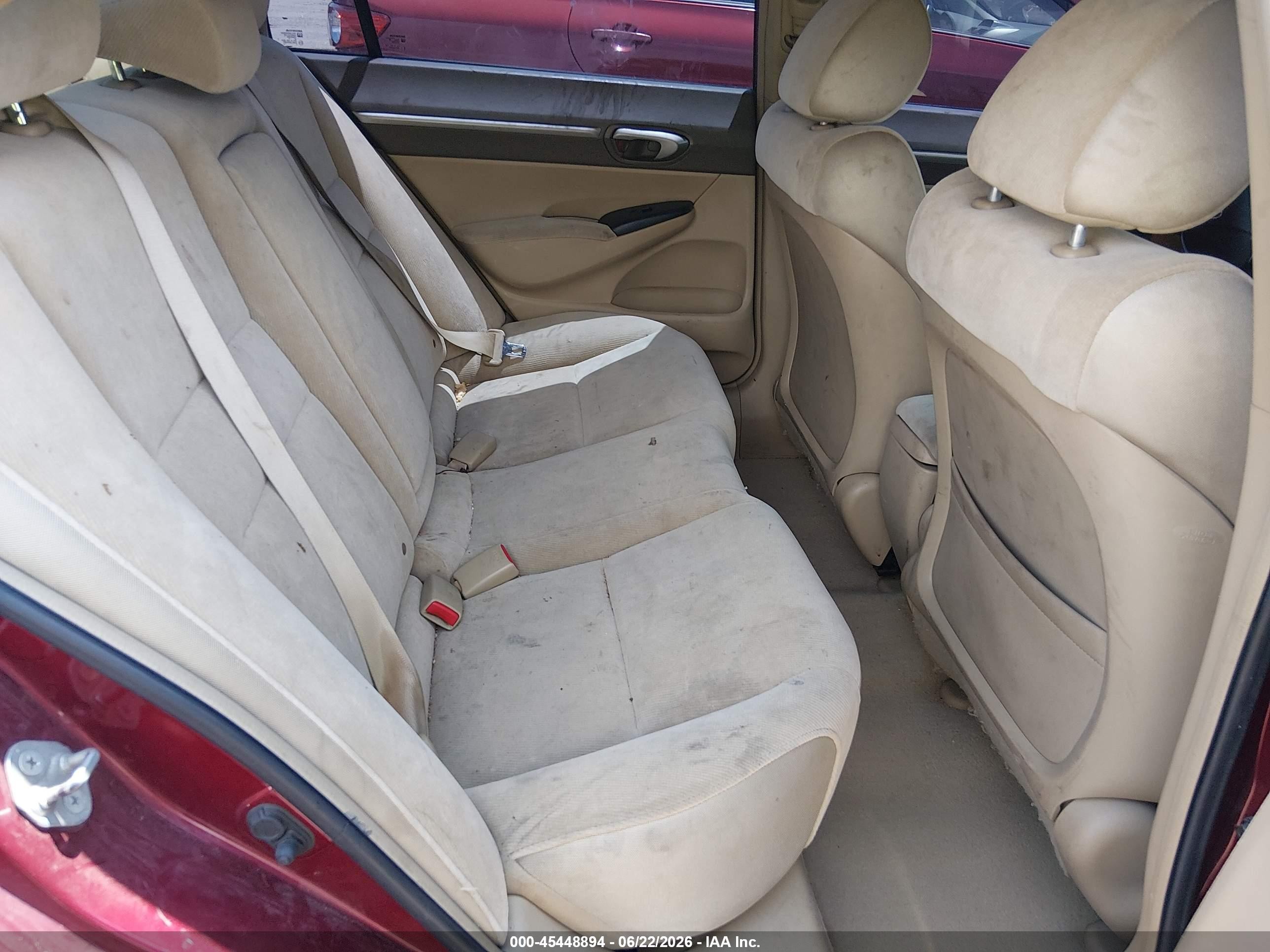 2007 Honda Civic Ex Бордовый vin: 1HGFA16807L017515