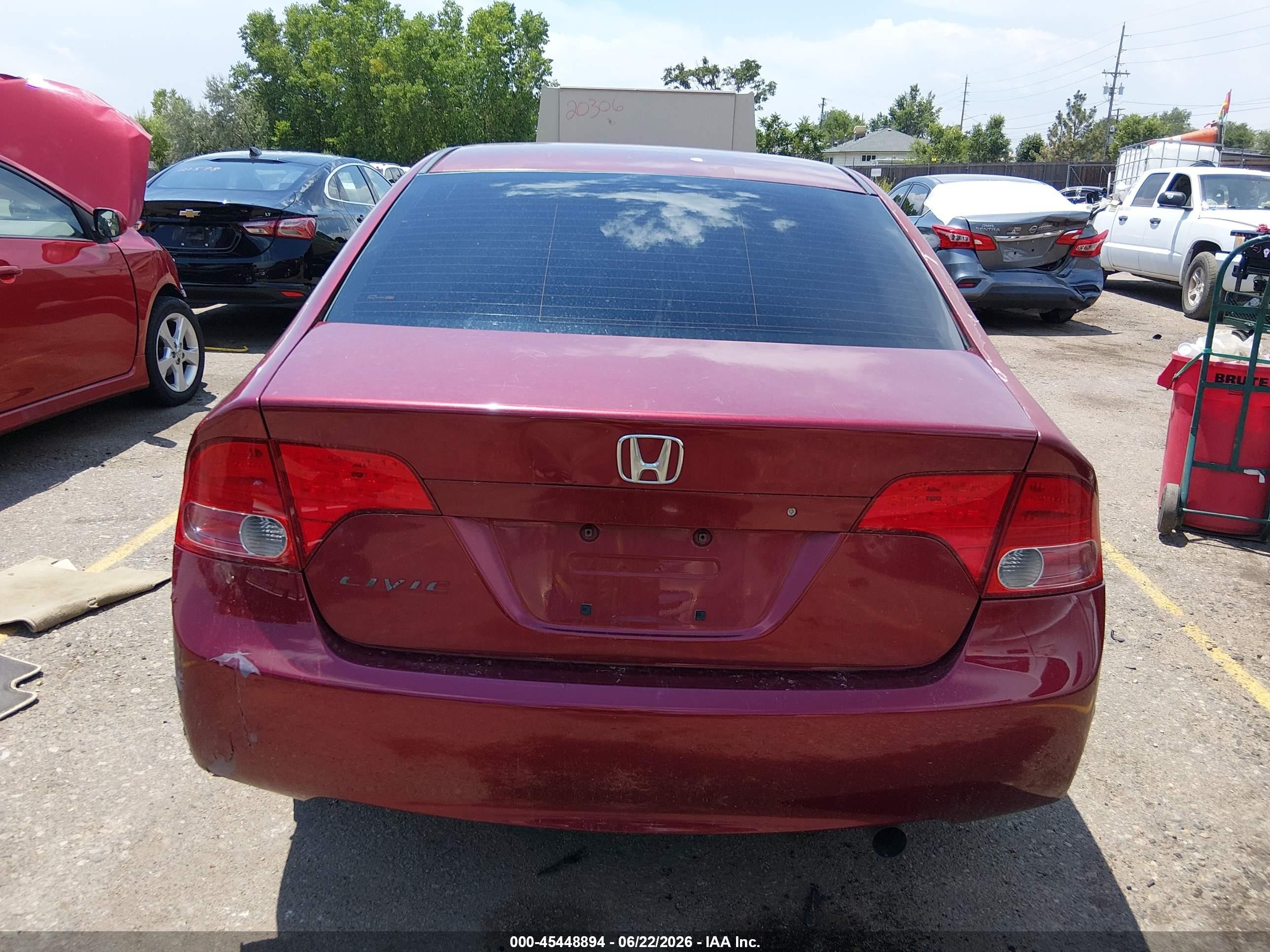 2007 Honda Civic Ex Бордовый vin: 1HGFA16807L017515