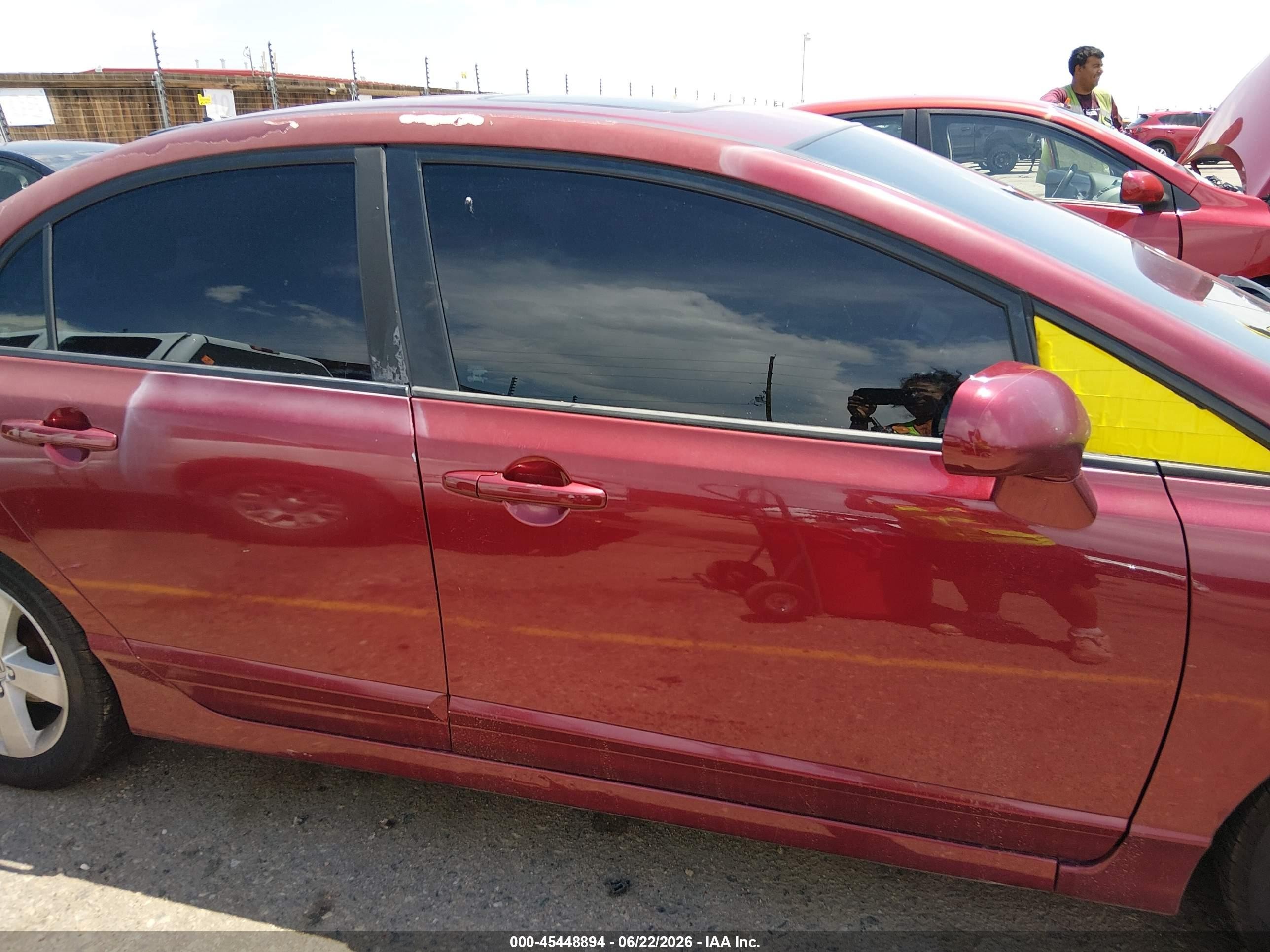 2007 Honda Civic Ex Бордовый vin: 1HGFA16807L017515