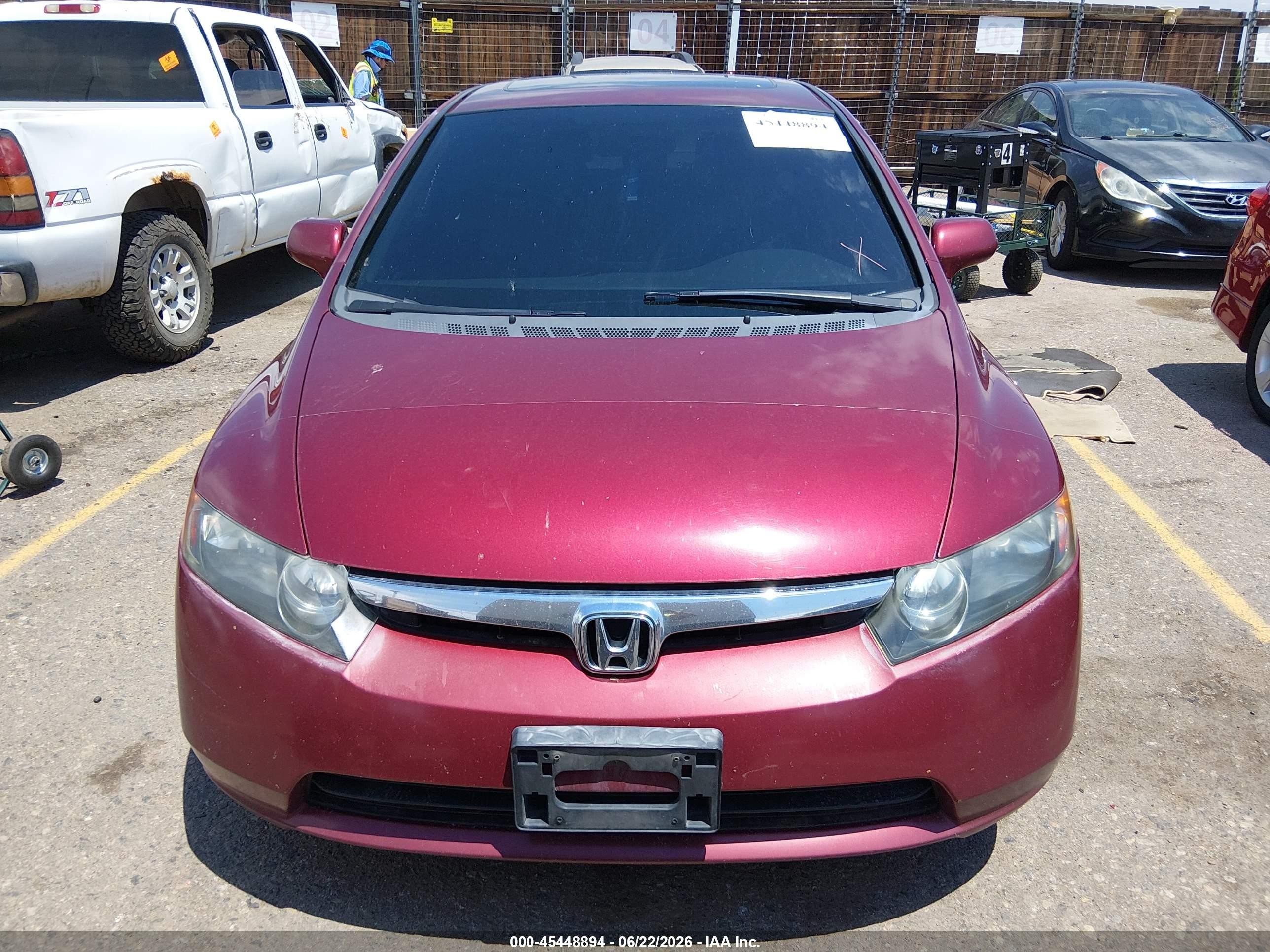 2007 Honda Civic Ex Бордовый vin: 1HGFA16807L017515