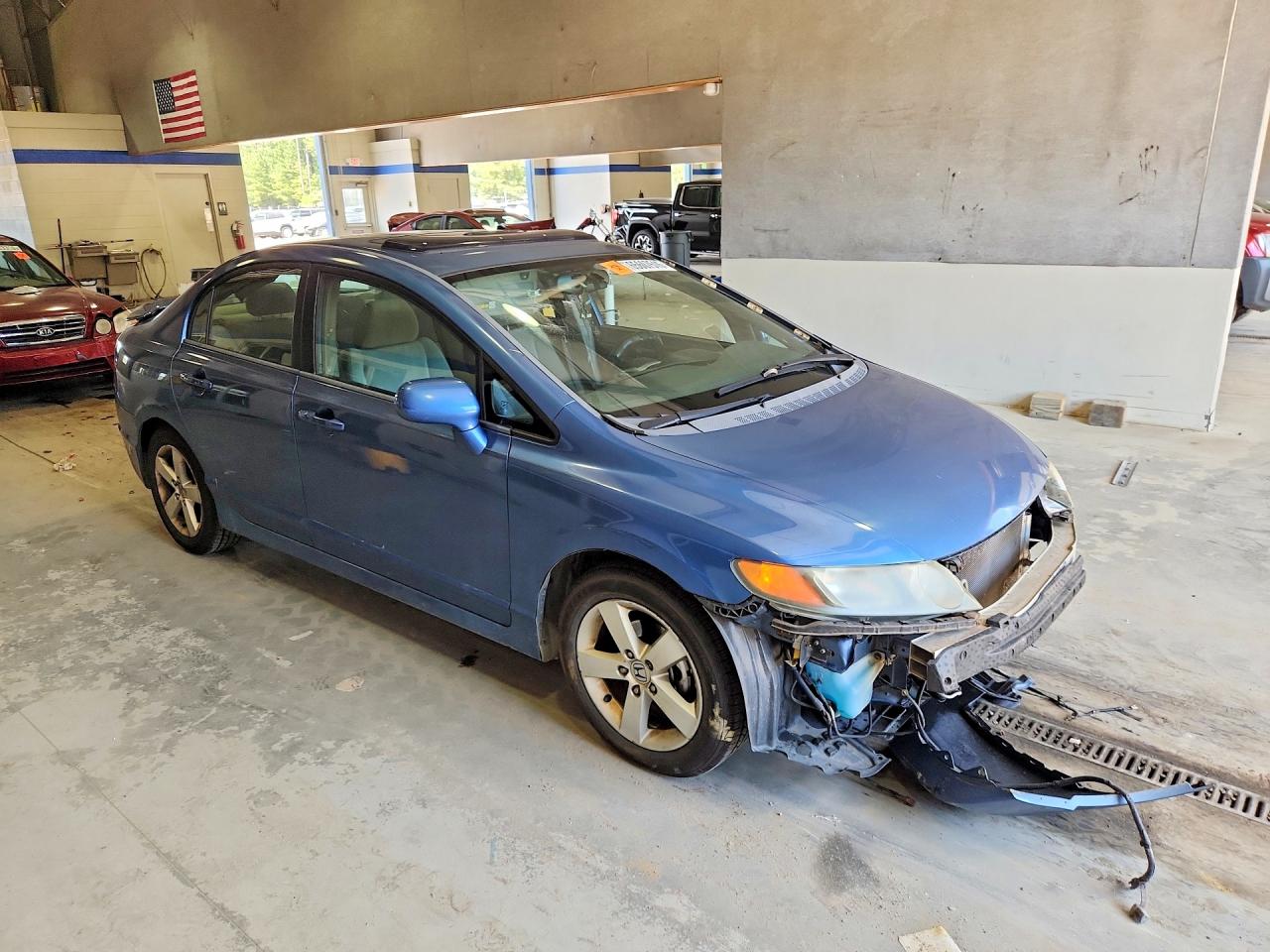 2007 Honda Civic Ex Синий vin: 1HGFA16807L072661